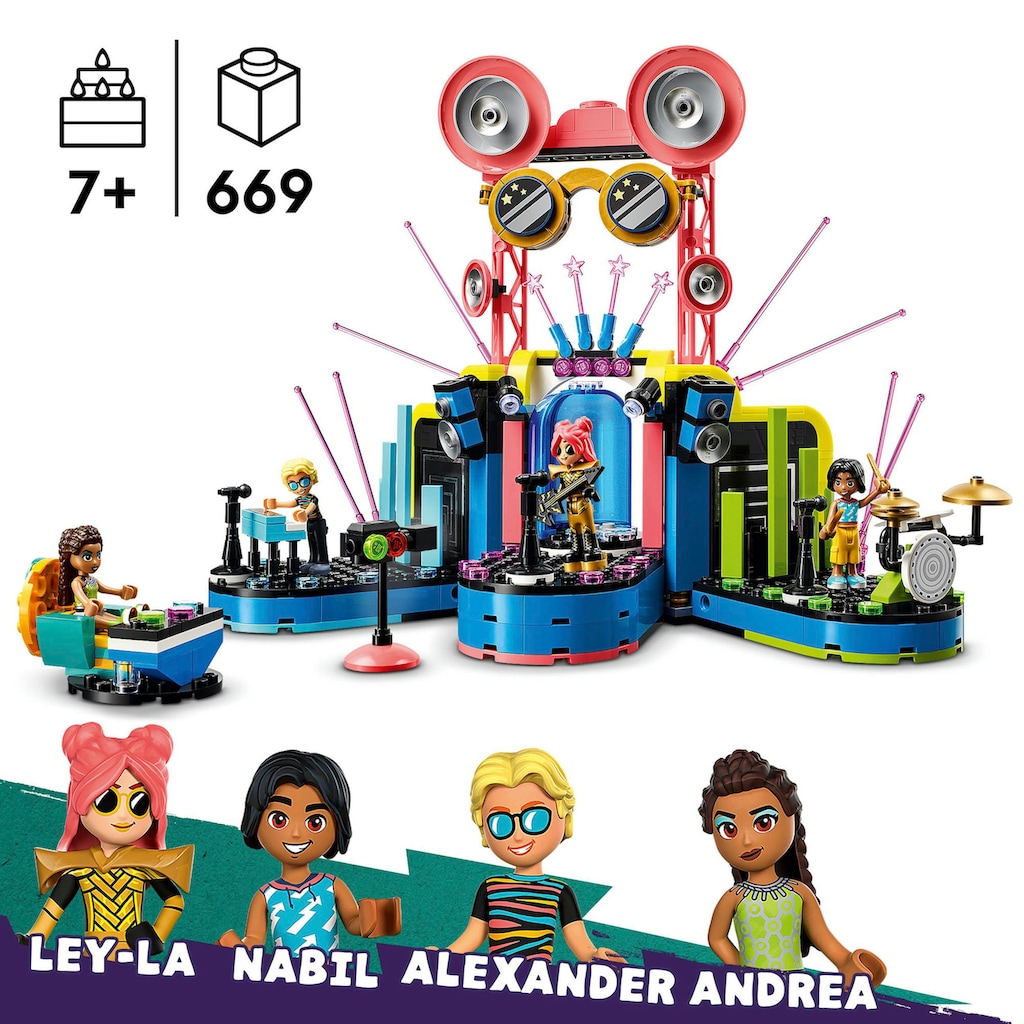 LEGO® Konstruktionsspielsteine »Talentshow in Heartlake City (42616), LEGO Friends«, (669 St.), Made in Europe