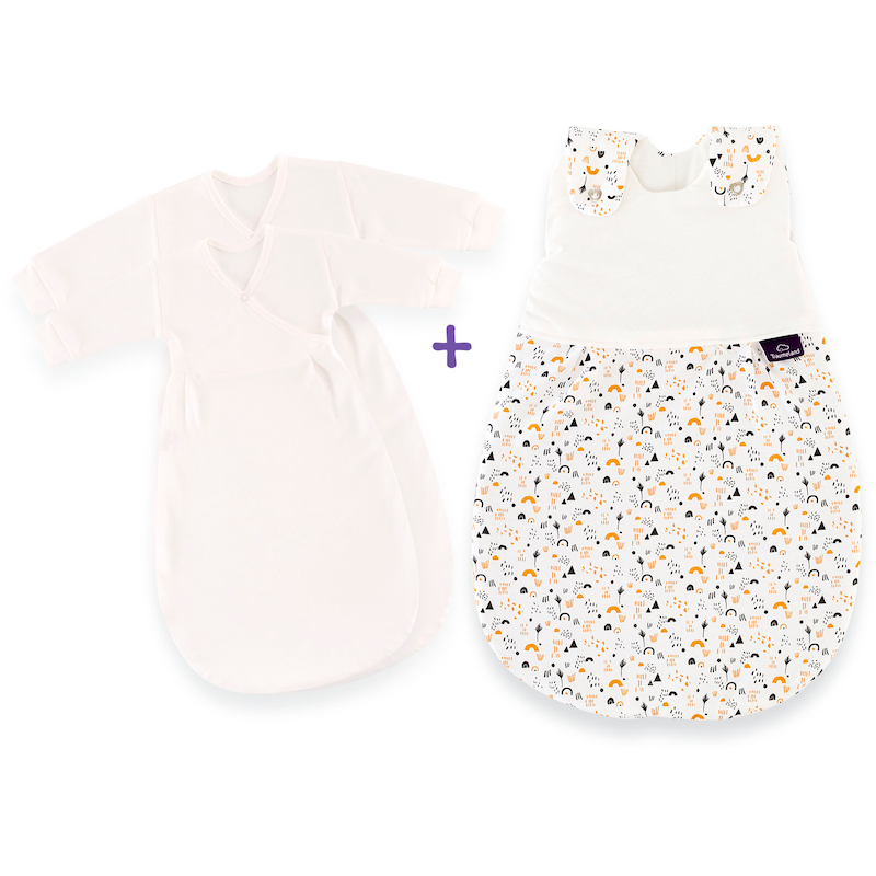 TRÄUMELAND Babyschlafsack »3 tlg Set LIEMBICH, Design Goldregen« gelb Bezug: 100% Baumwolle. Füllung: 70% Polyester, 30% Lyocell (TENCEL ) L: 87 cm