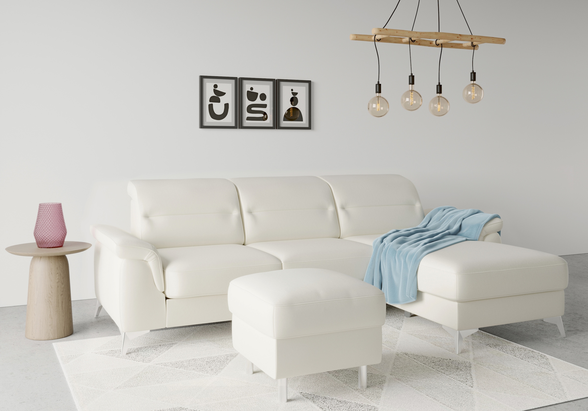 sit&more Ecksofa »Sinatra L-Form«, mit Recamiere, optinal mit Kopfteilverstellung und Armteilfunktion