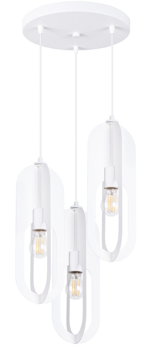 SOLLUX lighting Pendelleuchte »Pendelleuchte NICUS 3P Weiß«, 3 flammig, Leu günstig online kaufen