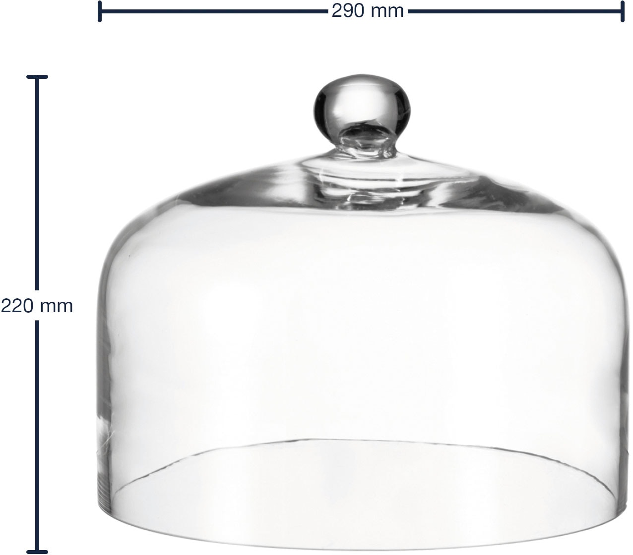 LEONARDO Schutzhaube »Glocke, TWENTY 4«, Glas, handgefertigtes Unikat