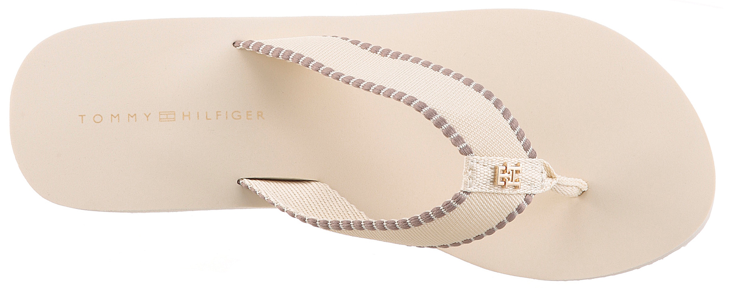 Tommy Hilfiger Dianette »WEDGE BEACH SANDAL«, Keilabsatz, Zehentrenner, Sommerschuh mit Logoschriftzug