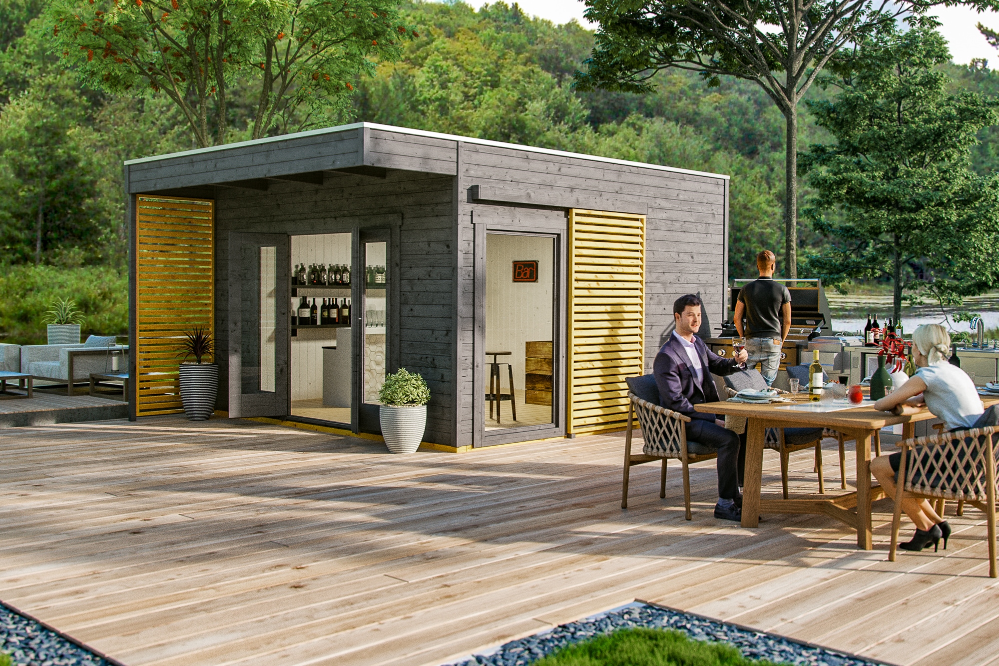 Skanholz Gartenhaus »Tokio 4«, doppelschalig