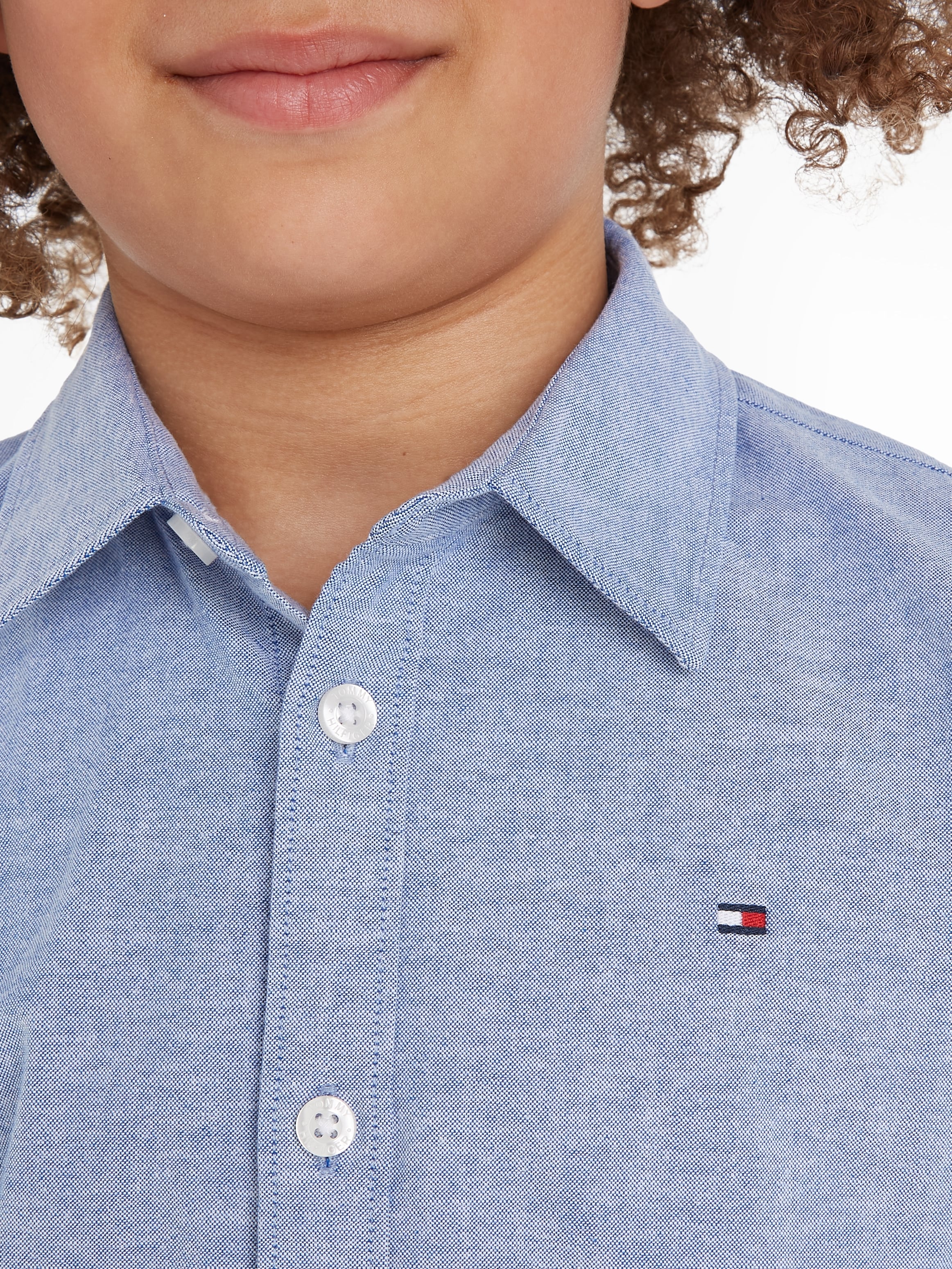 Tommy Hilfiger Langarmhemd »FLAG OXFORD SHIRT L/S«, mit Logostickerei  online bestellen | Freizeithemden