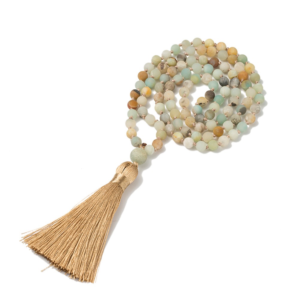 Firetti Kette mit Anhänger »Schmuck Geschenk Kupfer Halsschmuck Halskette Baum des Lebens Quaste« Made in Germany - mit Amazonit