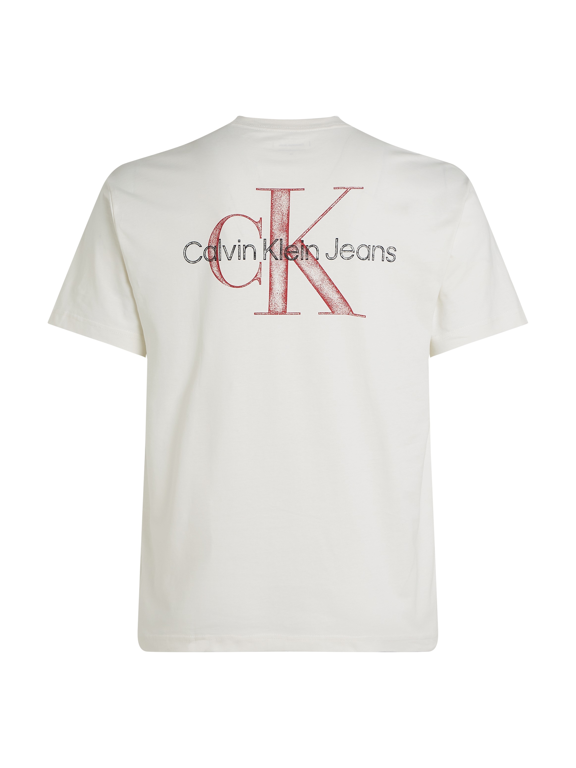 Calvin Klein Jeans Plus T-Shirt »Plus Textured Monologo Tee«, in Großen Größen mit Rückendruck