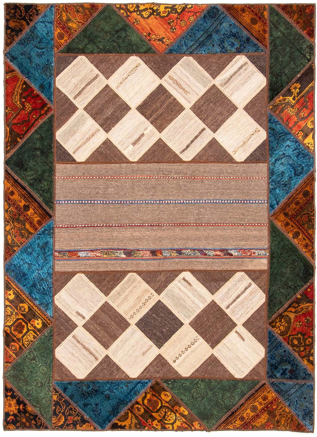 morgenland Teppich »Patchwork - 224 x 164 cm - mehrfarbig«, rechteckig, 7 m günstig online kaufen