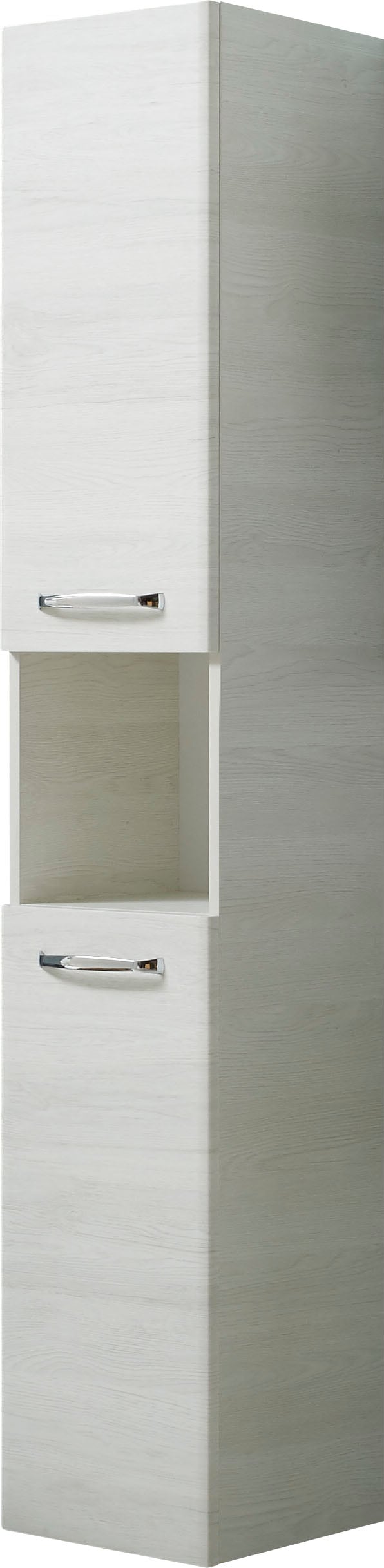 Saphir Hochschrank »Quickset Badschrank 30 cm breit, 2 Türen, 1 Nische, 3 Einlegeböden« Badezimmer-Hochschrank inkl. Türdämpfer, Griffe in Chrom glänzend