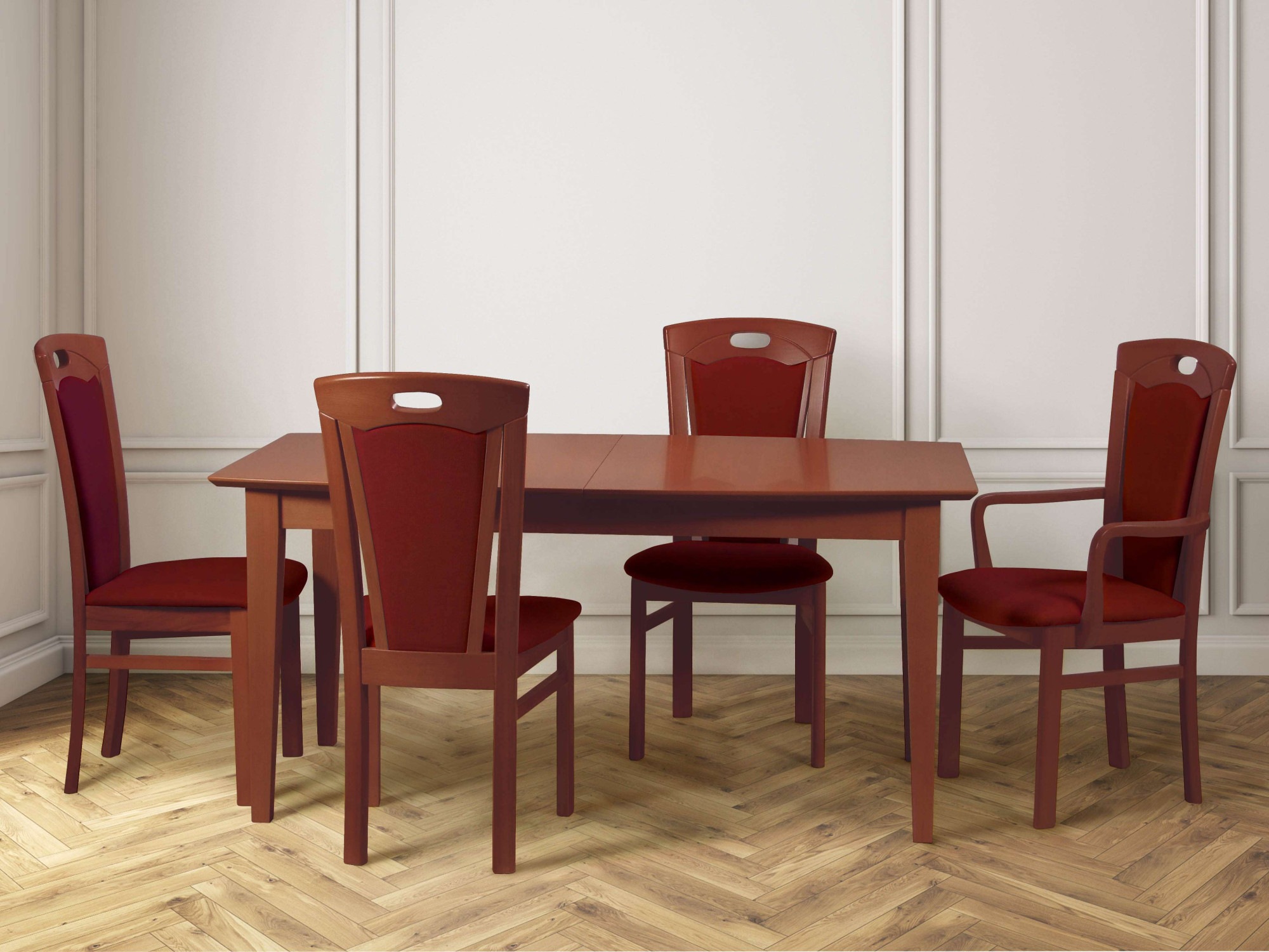 Home affaire Esszimmerstuhl »FERDI Made in Italy, Massivholz«, (Set), 2 St., Feinstruktur, Bezug Feinstruktur (wasser- und fleckabweisend) oder Struktur