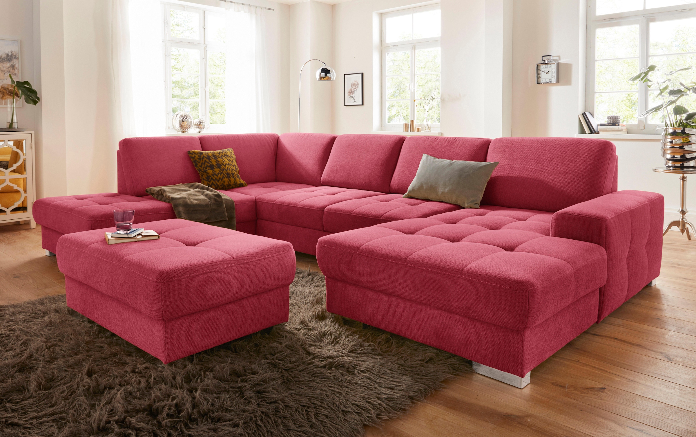 sit&more Wohnlandschaft »Santorini U-Form« mit Federkern und Sitztiefenvers günstig online kaufen