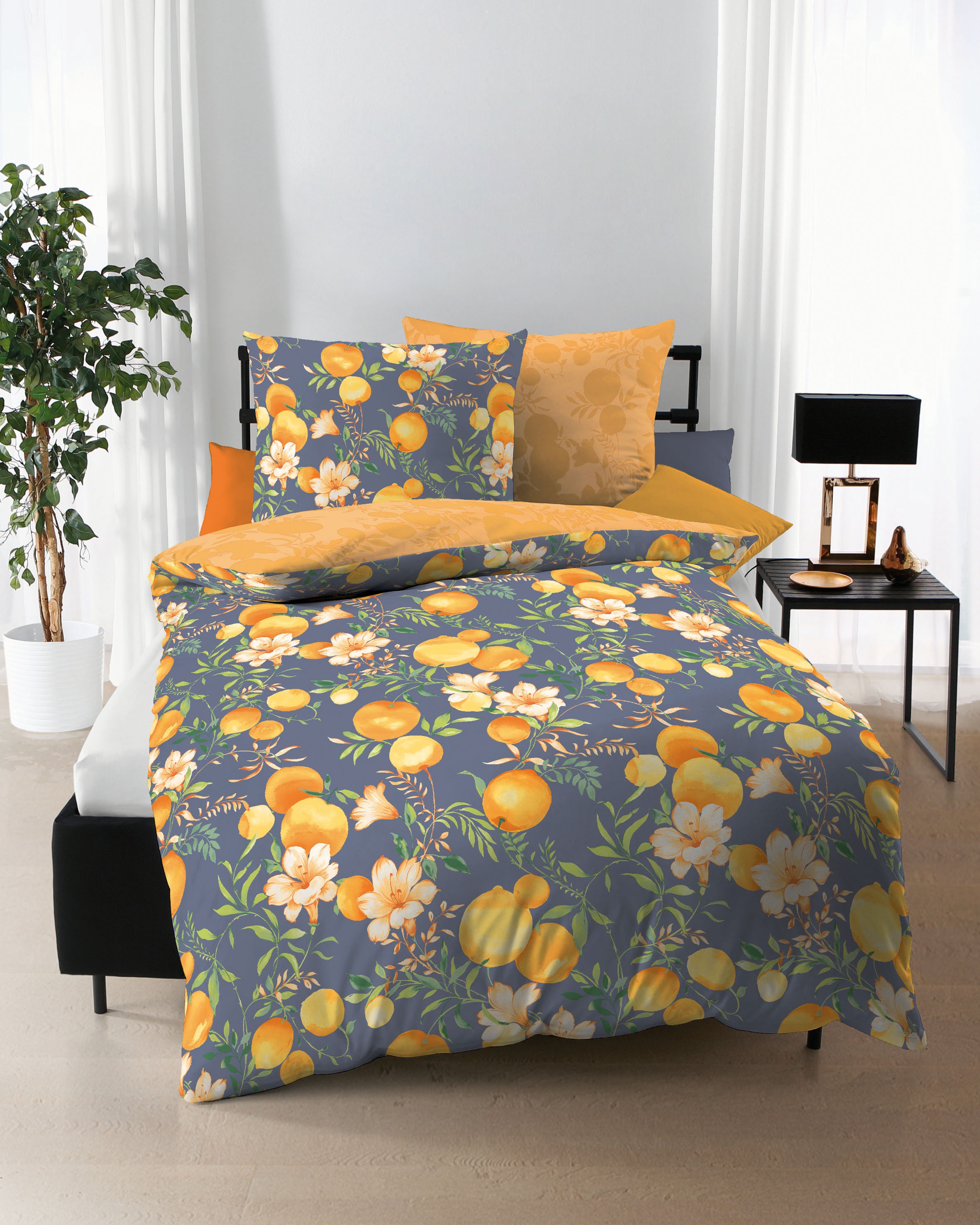 Kaeppel Wendebettwäsche »Orange Blossom« 2 Stk. mit Orangen