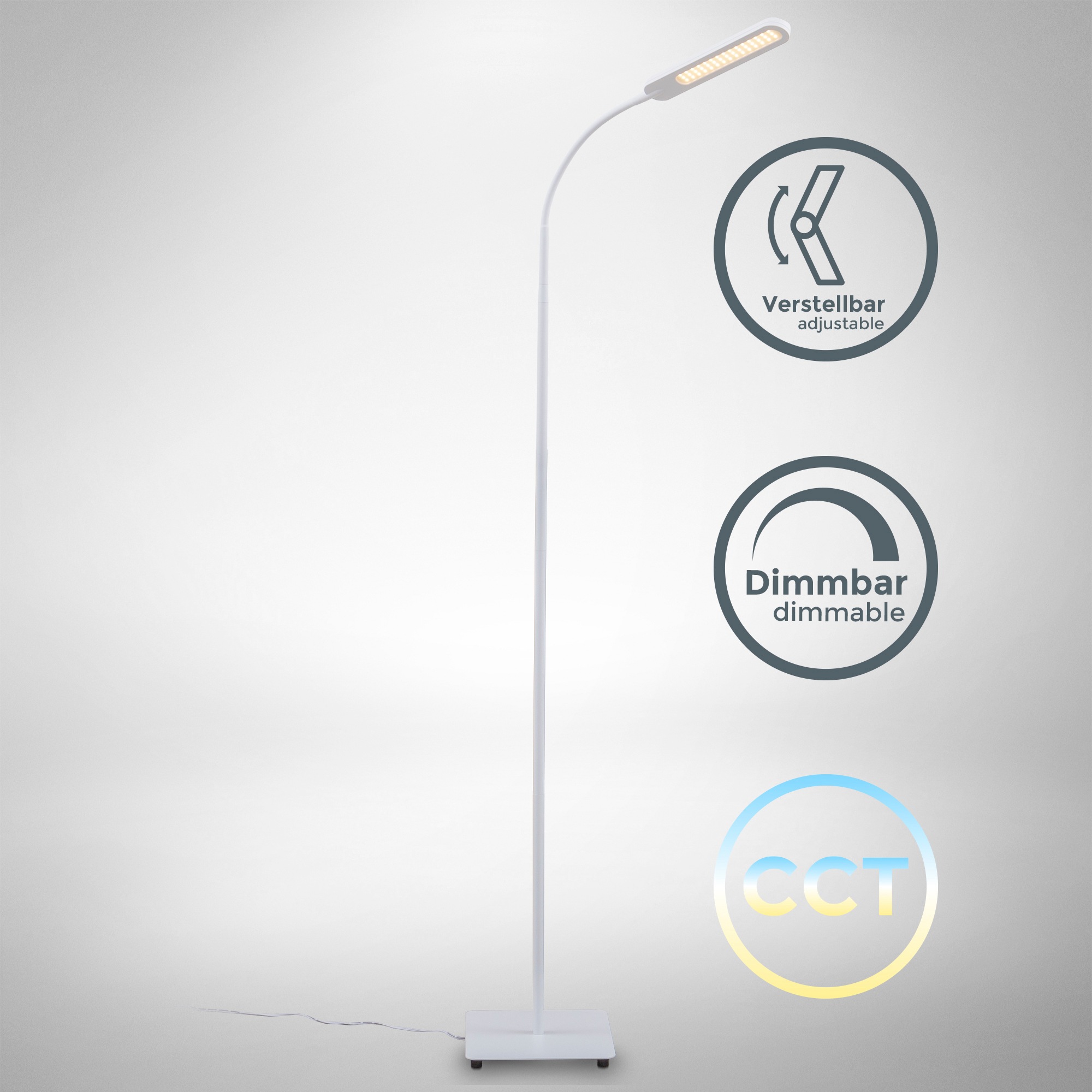 B.K.Licht LED Stehlampe mit Dimmfunktion, 1 x LED-Platine 6,5 Watt, 600lm, günstig online kaufen
