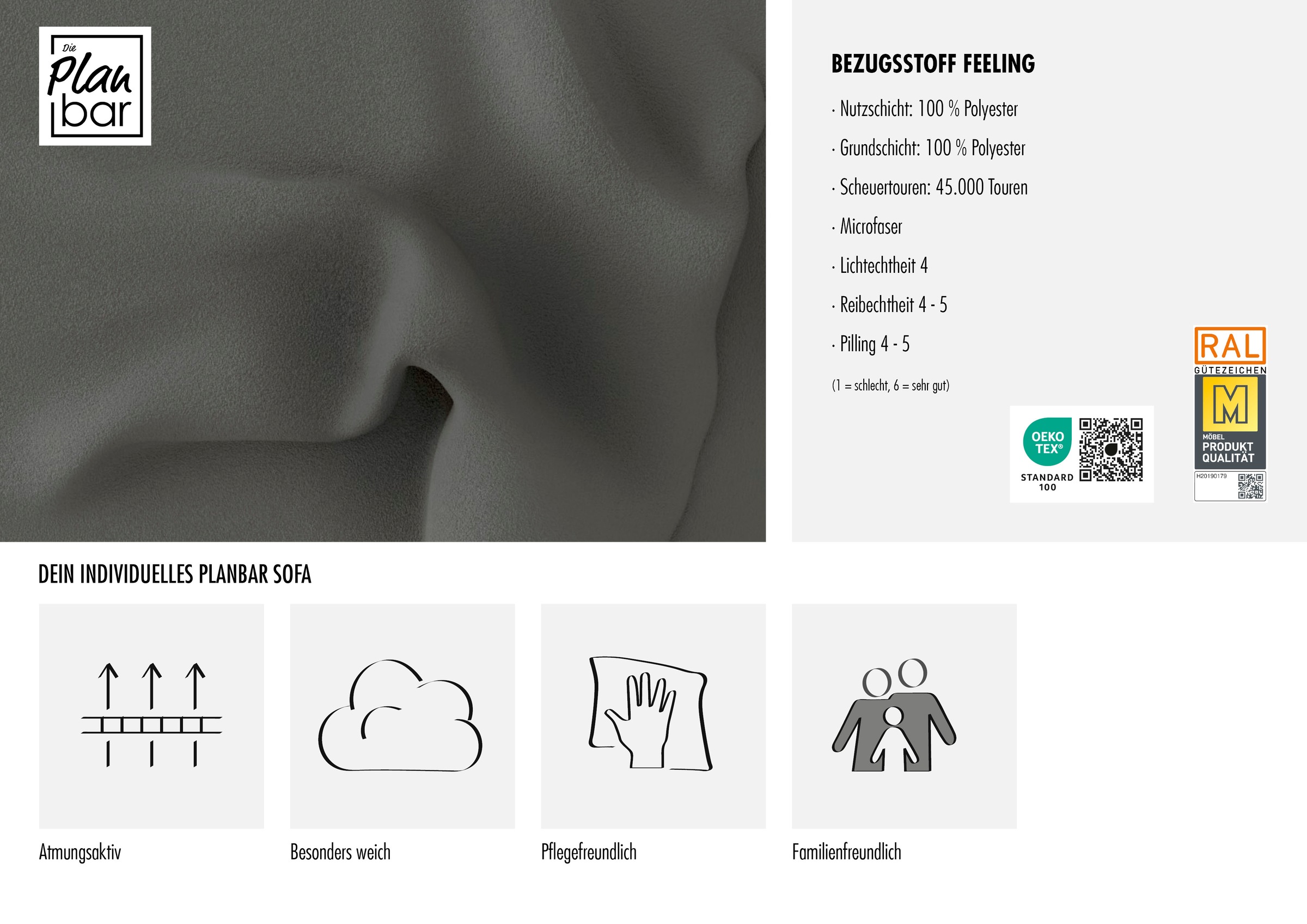 Die PlanBar 2-Sitzer »PP-PF23182« Federkernpolsterung, frei im Raum stellbar