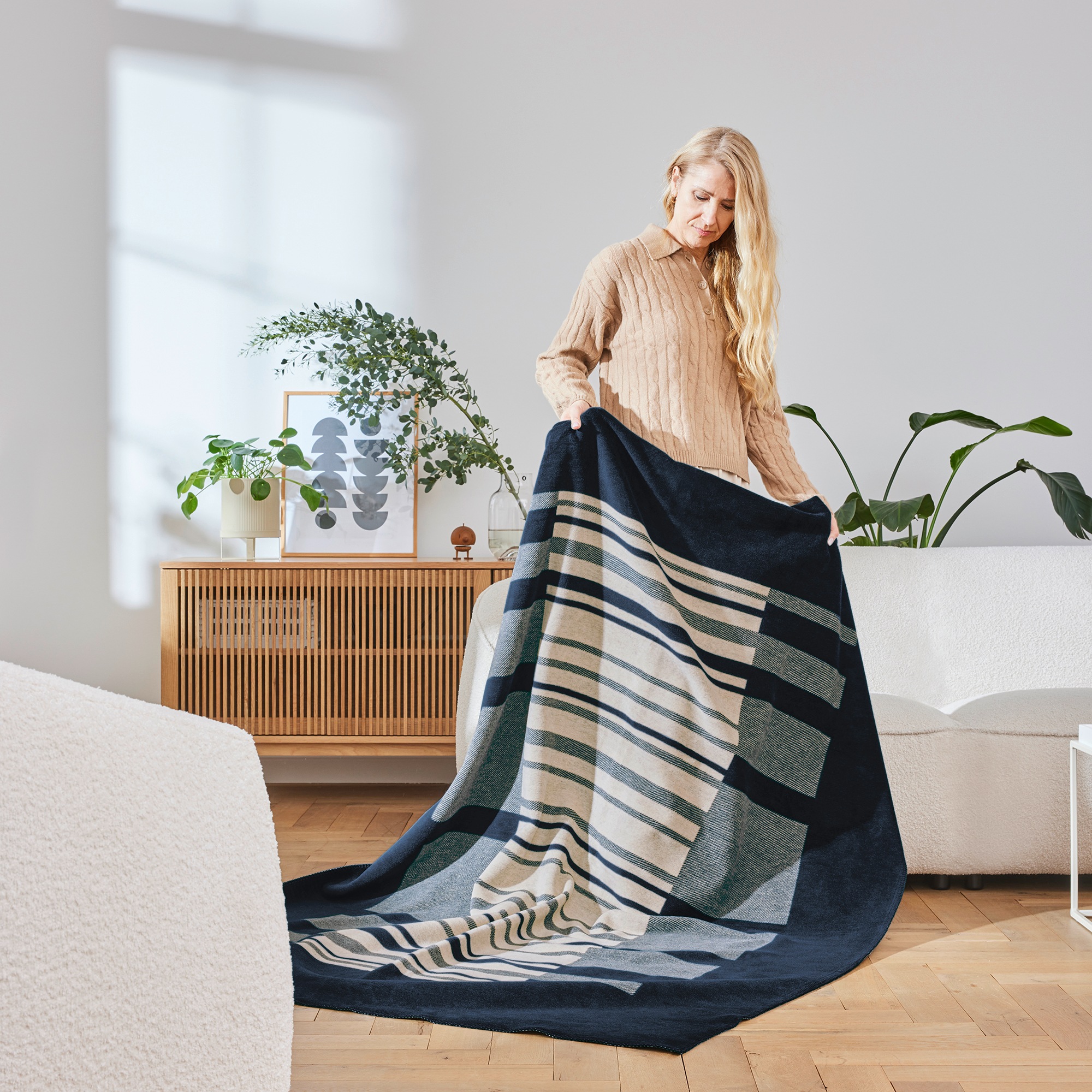 IBENA Wohndecke »Wohndecke Corato«, im geometrischen Look günstig online kaufen