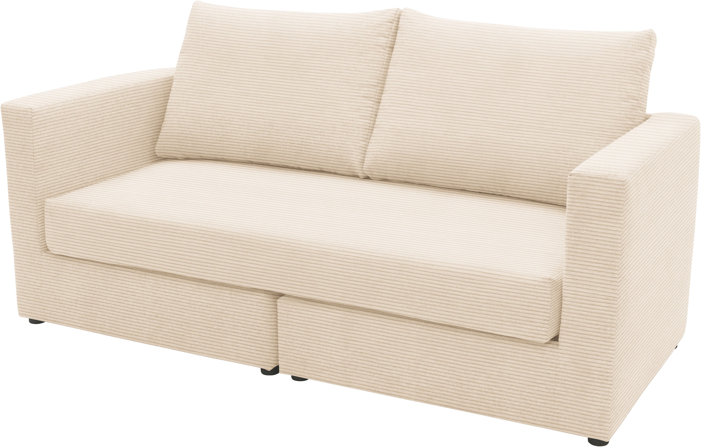 DOMO collection 2-Sitzer »800015 B/T/H: 178/80/90 cm«, Sitzfläche mit Federkern, inkl. 2 Rückenkissen
