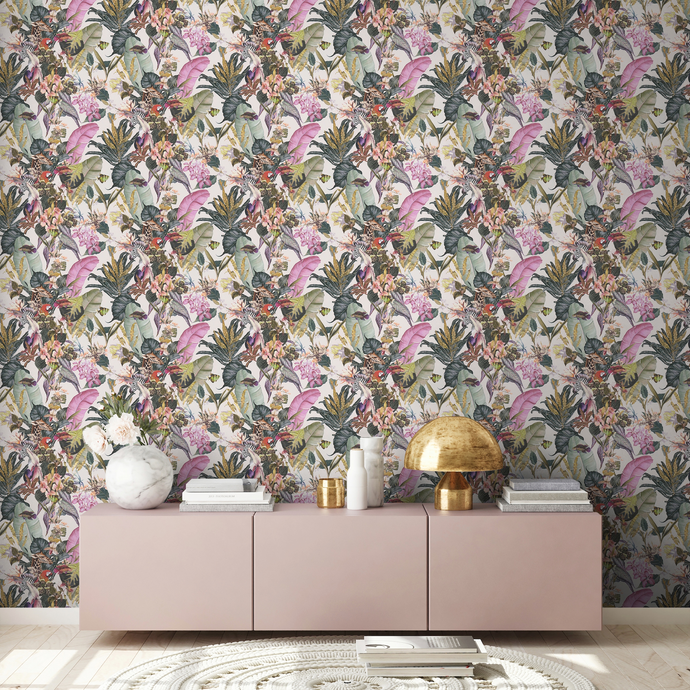 A.S. Création Vliestapete »Dream Flowery«, floral-botanisch-Wald, Tiertapete Tapete Blumenoptik Tapeten Wohnzimmer Schlafzimmer Küche