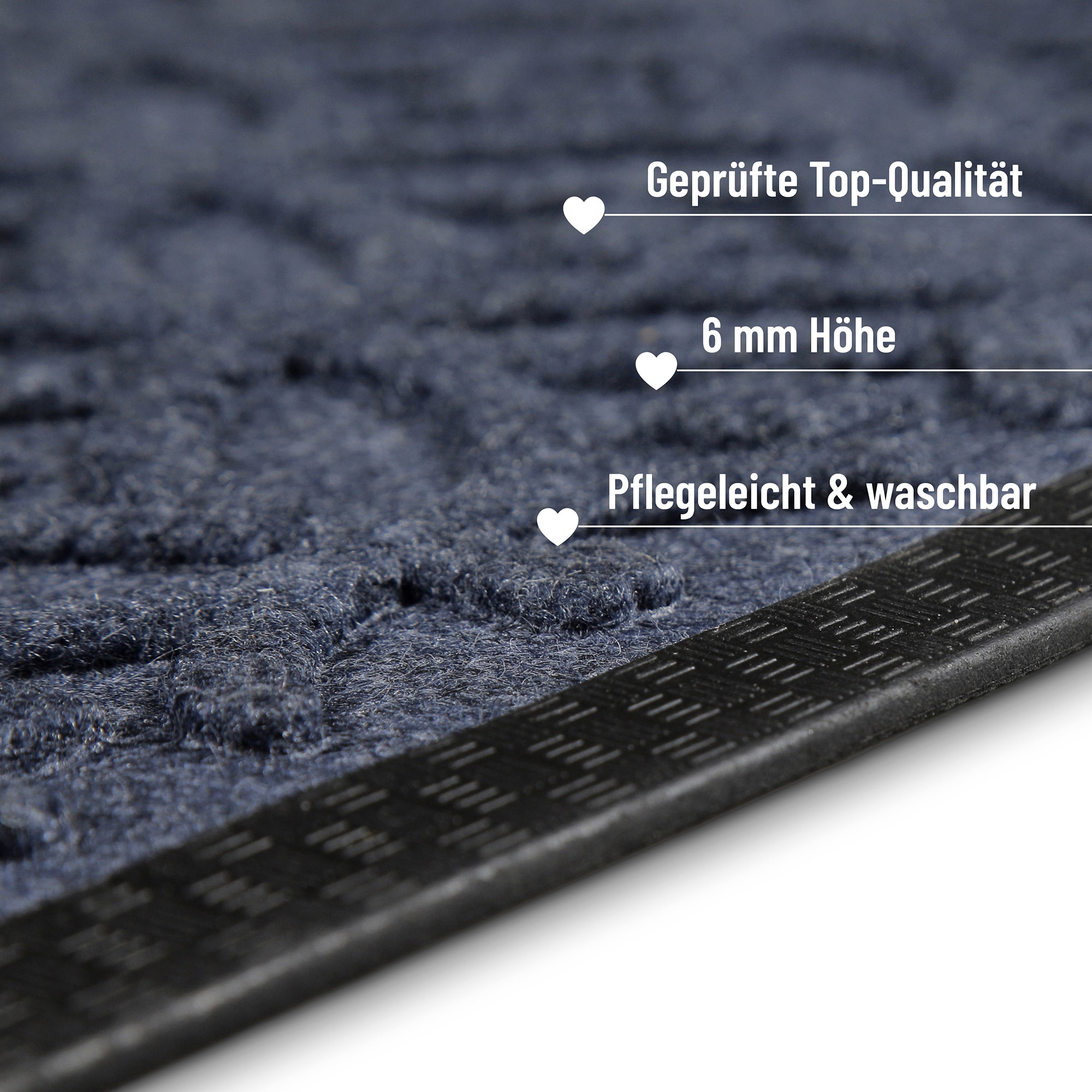 Wecon home Fußmatte »Midnight Mosaic«, rechteckig, 4 mm Höhe, pflegeleicht, rutschfest, Ornamente, Innen & Außen, Schmutzfangmatte