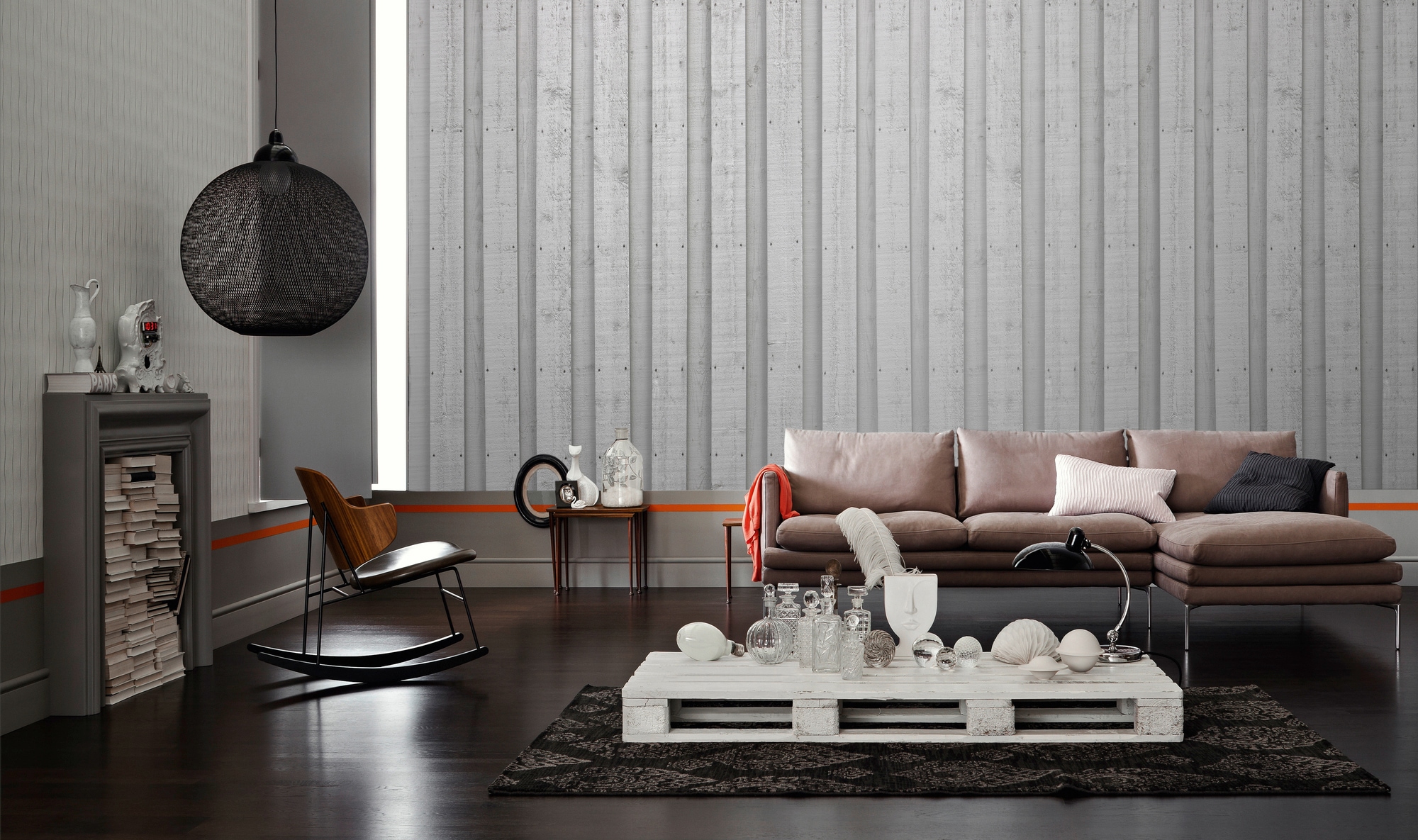 Architects Paper Fototapete »Wooden Wall«, Vlies, Wand, Schräge