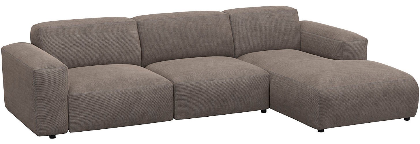FLEXLUX Ecksofa »Lucera bequem und komfortabel durch hochwertigen Sitzaufbau, L.Form«, modern & anschmiegsam, Kaltschaum, Stahl-Wellenunterfederung