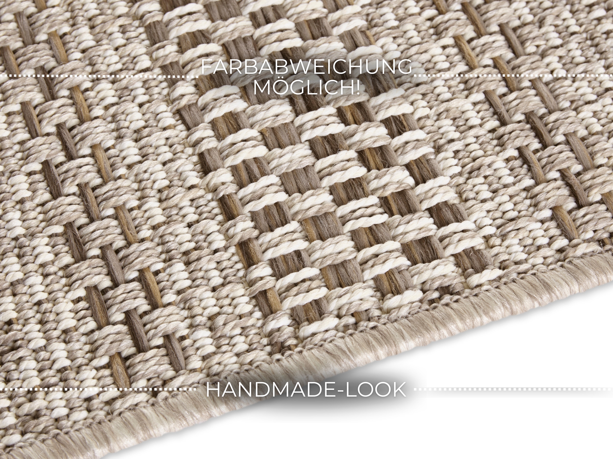 ELLE DECORATION Teppich »Arras«, rechteckig, 8 mm Höhe, In-& Outdoor, Wetterfest, Balkon, Garten, Wohnzimmer, Sisal Optik