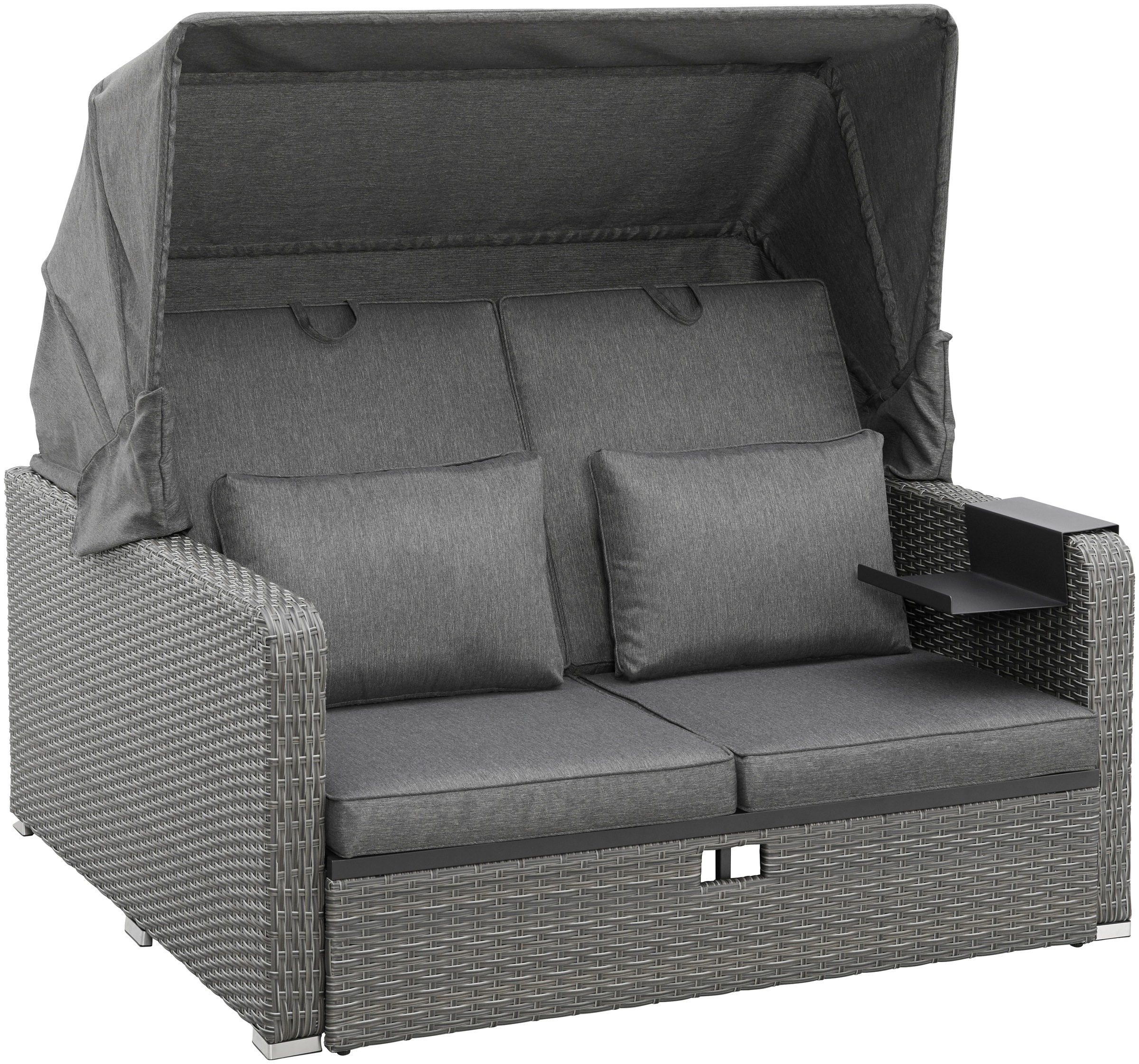 KONIFERA Loungebett »Sylt« ausziehbares Sofa, Hängetisch, mit klappbarem Da günstig online kaufen