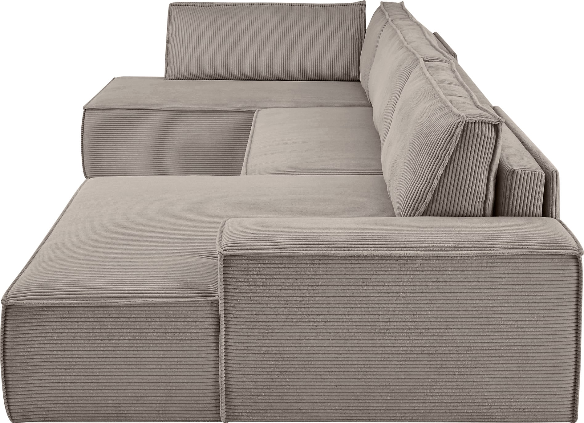 Home affaire Wohnlandschaft »SHERWOOD 329 cm, U-Form, Schlafsofa,«