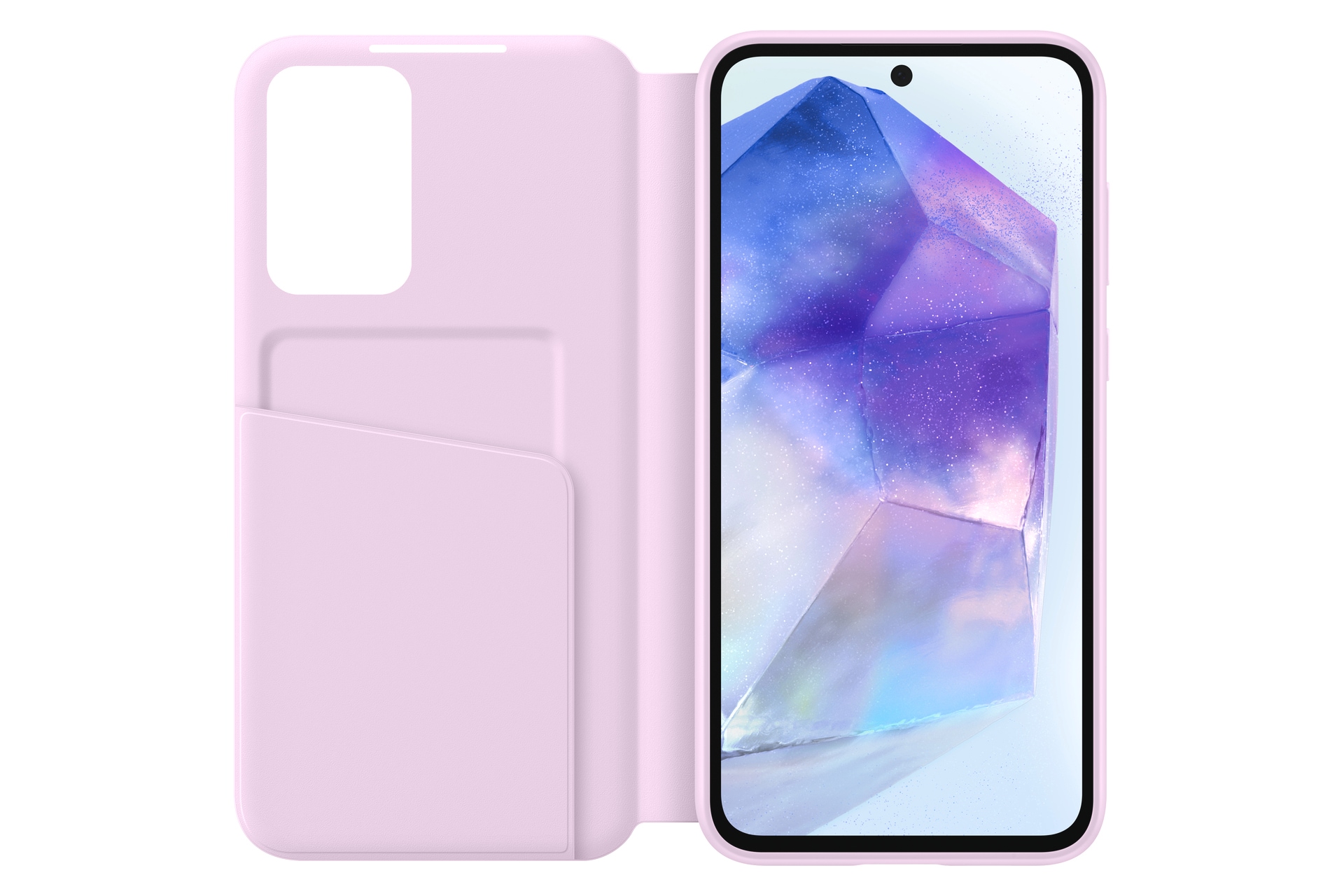 Samsung Handyhülle »Smart View Wallet Case für Samsung Galaxy A55«, Backcover, Schutzhülle, Handyschutzhülle, Case, Schutzcase, stoßfest