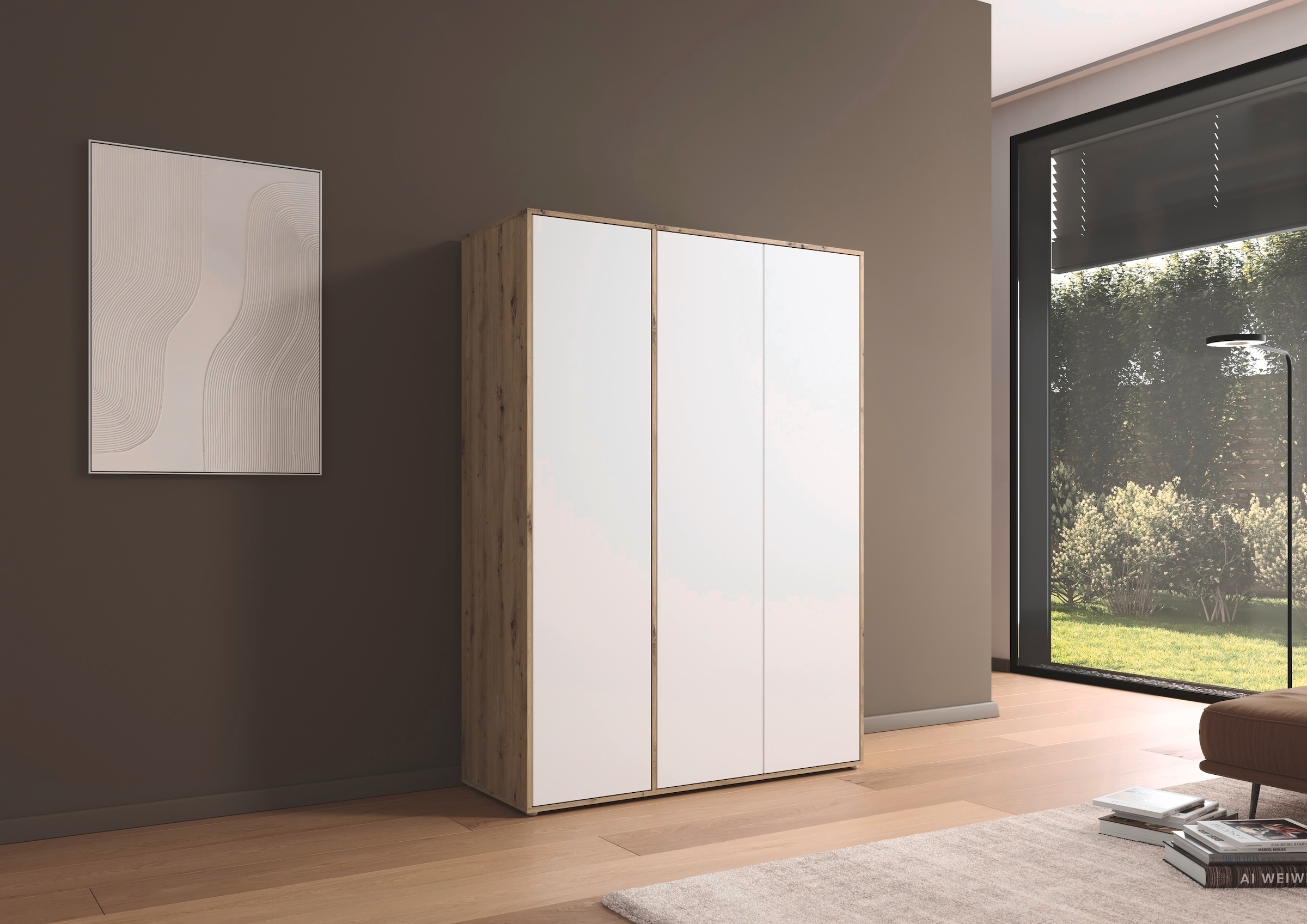 rauch Drehtürenschrank »Kleiderschrank Schrank Garderobe Wäscheschrank NABILA viel Stauraum«, (in 3 verschiedenen Ausstattungen BASIC/CLASSIC/PREMIUM), in 2 Breiten mit Push-to-Open Funktion TOPSELLER MADE IN GERMANY