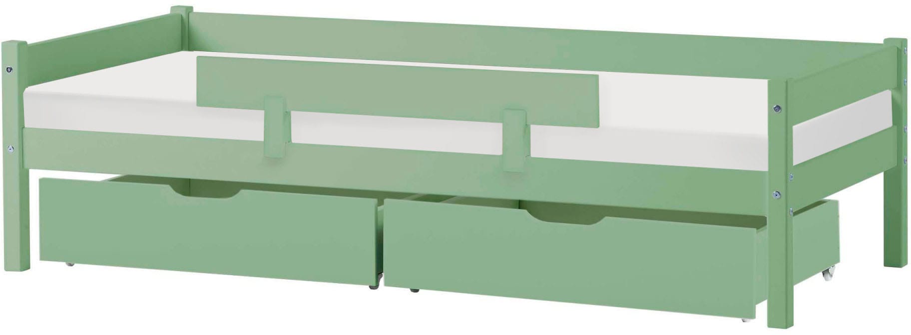 Home affaire Jugendbett »ECO One« Kinderbett mit Rausfallschutz, mit 2 Schu günstig online kaufen