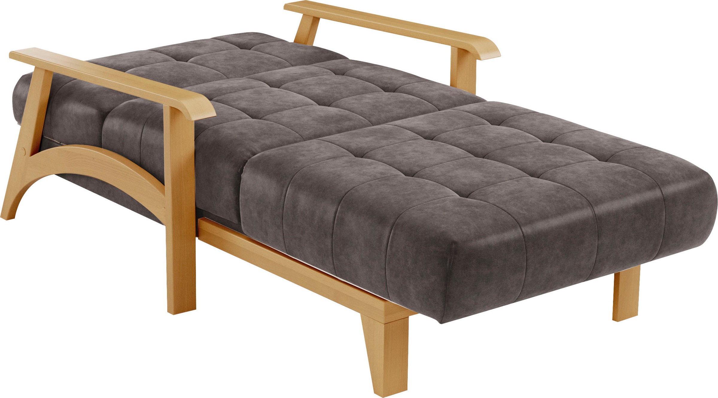 sit&more Recamiere »Billund«, Armlehnen aus eichefarbigem Buchenholz, verschiedene Bezüge und Farben