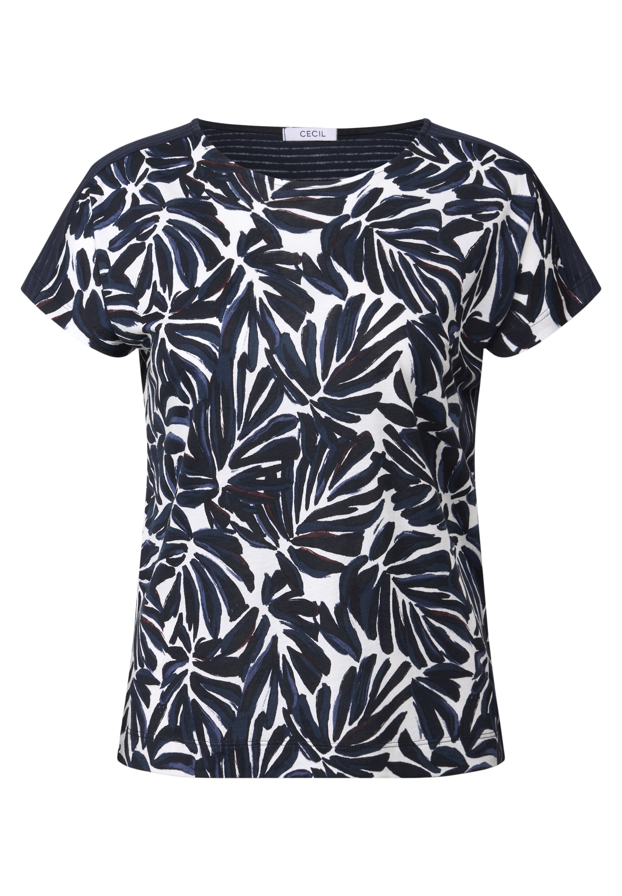 Cecil Print-Shirt, mit Details in Ausbrenner-Optik