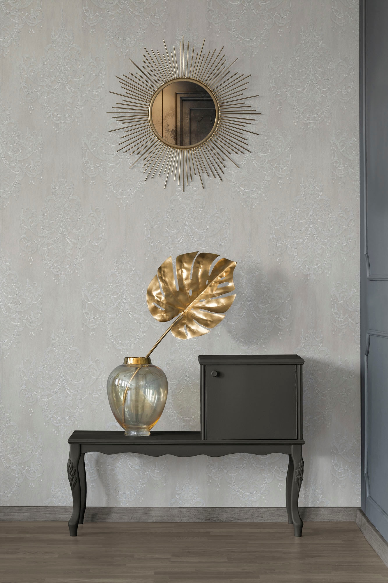 living walls Vliestapete »Mata Hari«, Barock-ornamental-gemustert, Ornament Tapete Barock Tapeten Wohnzimmer Schlafzimmer Küche Flur Büro