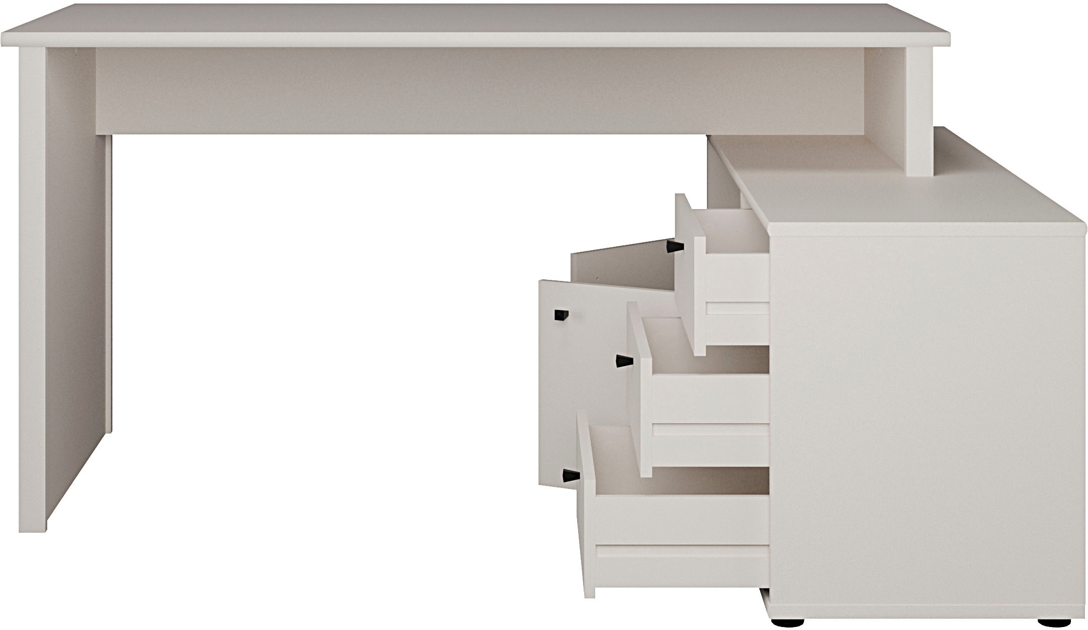FORTE Eckschreibtisch »Tempra« viel Stauraum, Breite 151 cm