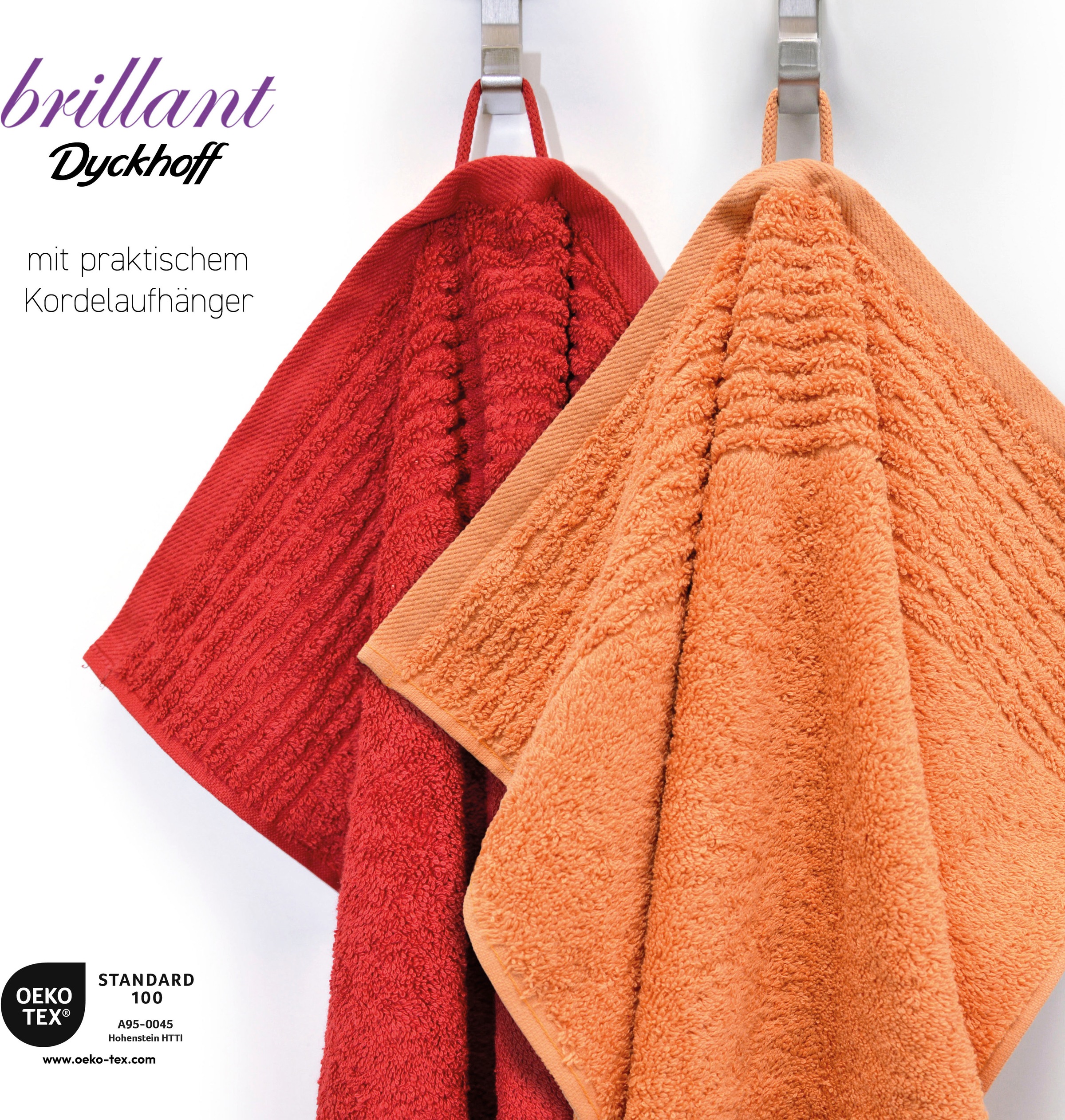 Dyckhoff Handtuch Set »Brillant«, Set, 6 tlg., Walkfrottee, mit Streifenbordüre;4 Handtücher (50x100cm), 2 Duschtücher (70x140cm)