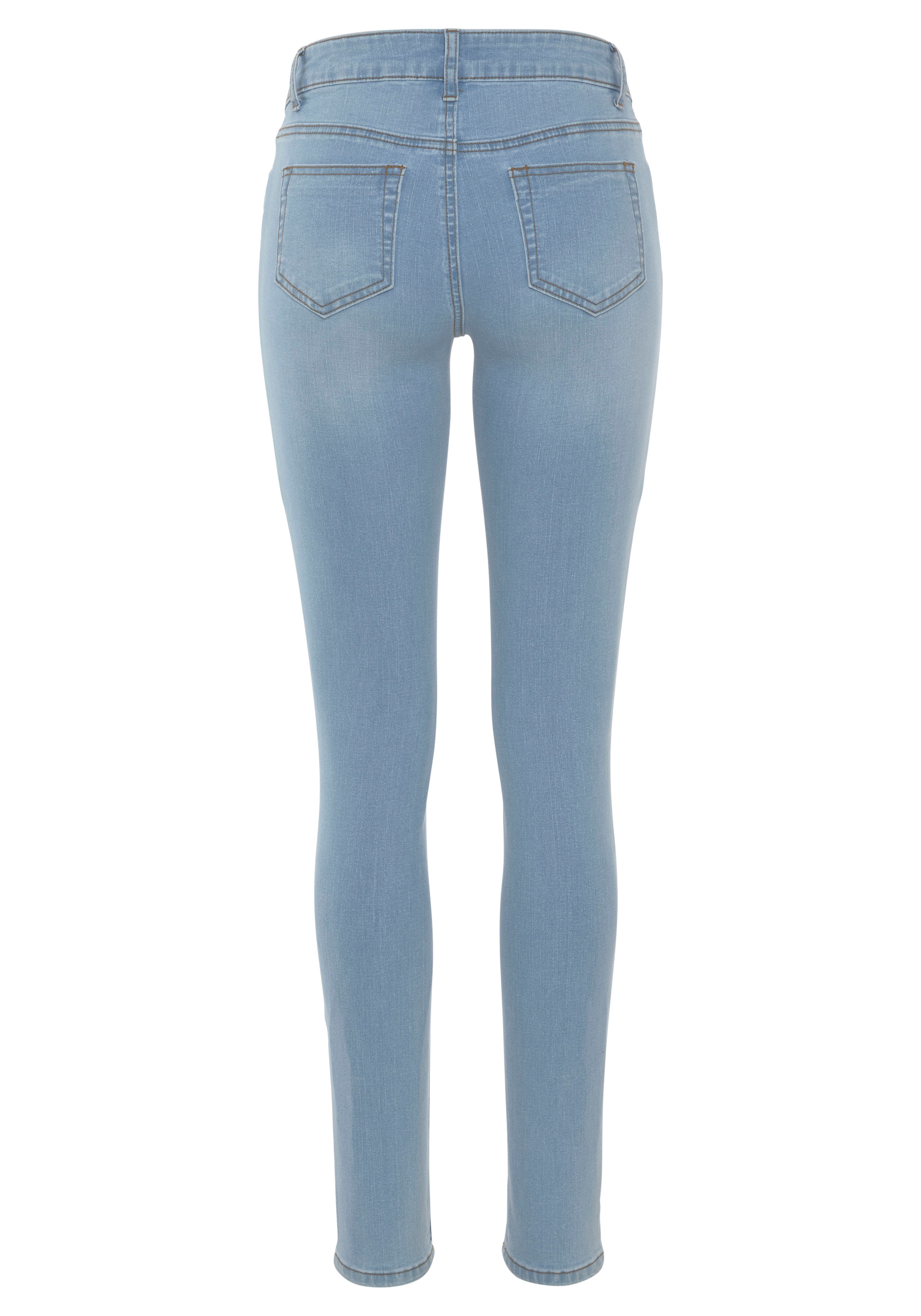 Arizona Skinny-fit-Jeans »mit Keileinsätzen«, extra-enger Beinschnitt, niedrige Leibhöhe