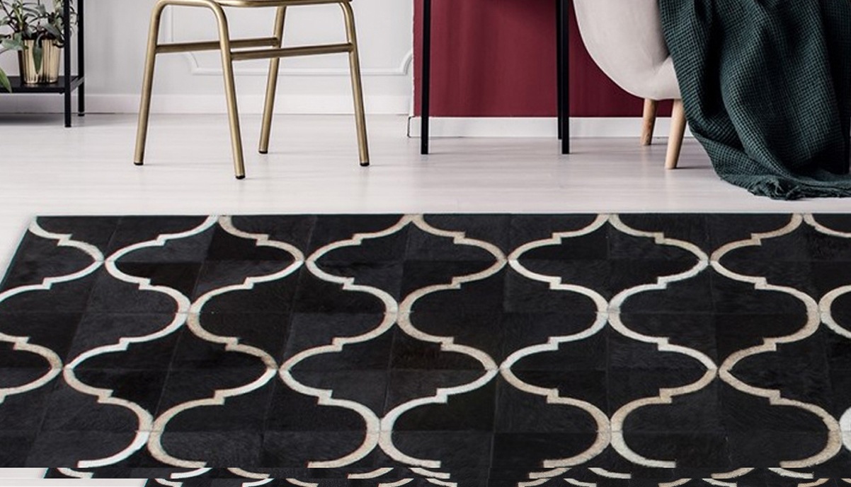 Kayoom Fellteppich »Lavish 310 Lederteppich«, rechteckig, 8 mm Höhe, Patchw günstig online kaufen