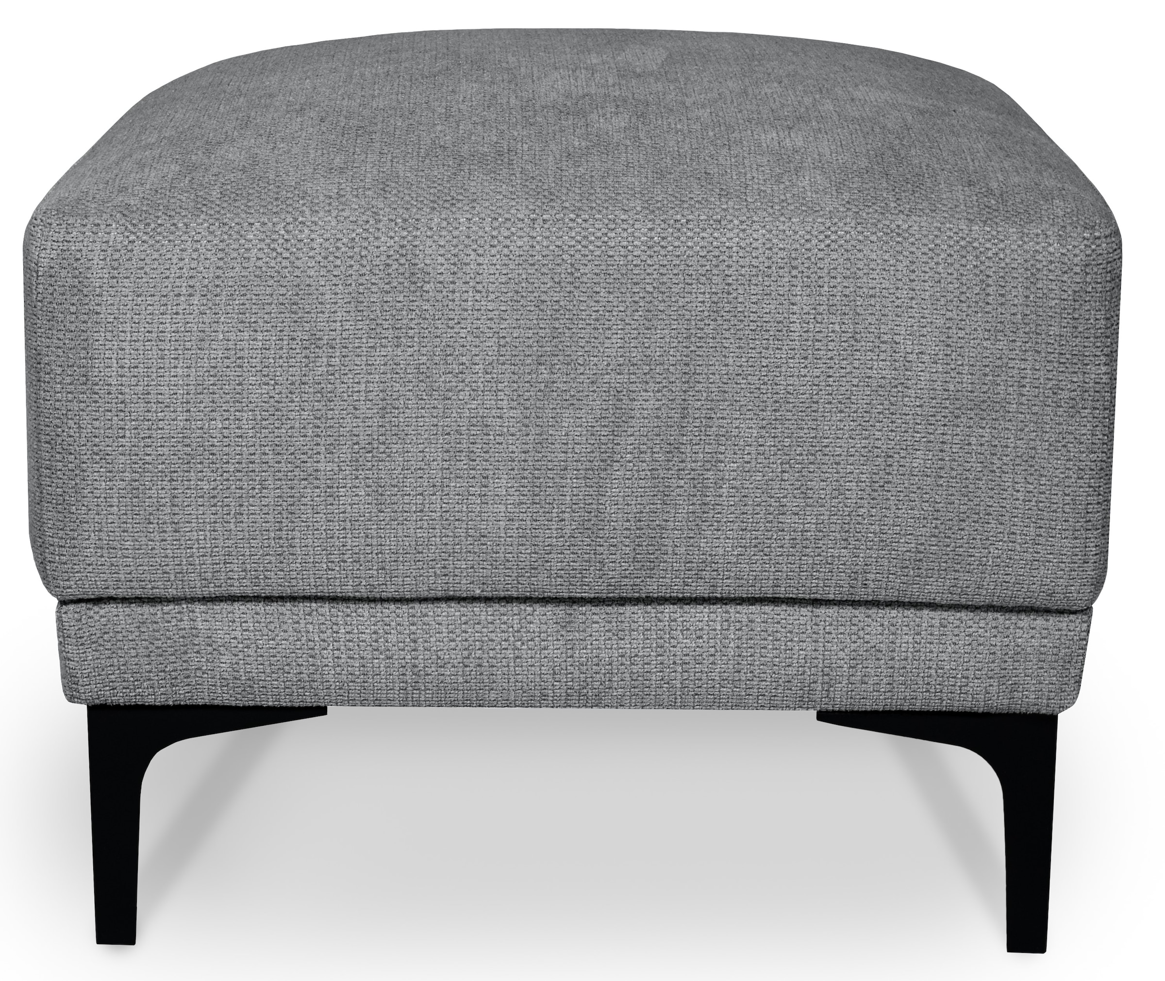 OTTO home Polsterhocker »Xander« Breite 58 cm, Soft-Touch Chenille, schwarze Metallfüße