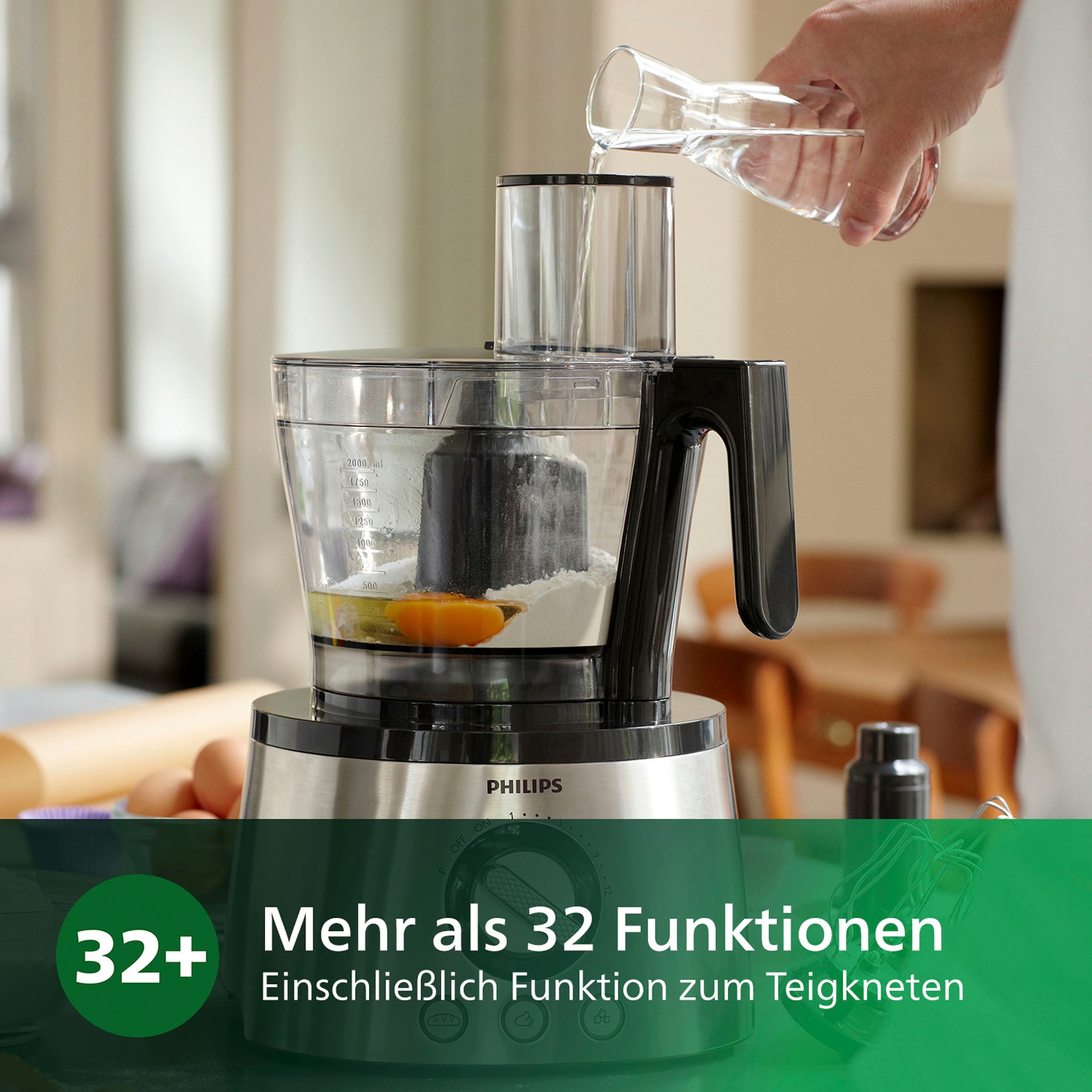 Philips Kompakt-Küchenmaschine »HR7778/00« inkl. Knethaken, Entsafter, Standmixer und Zitruspresse