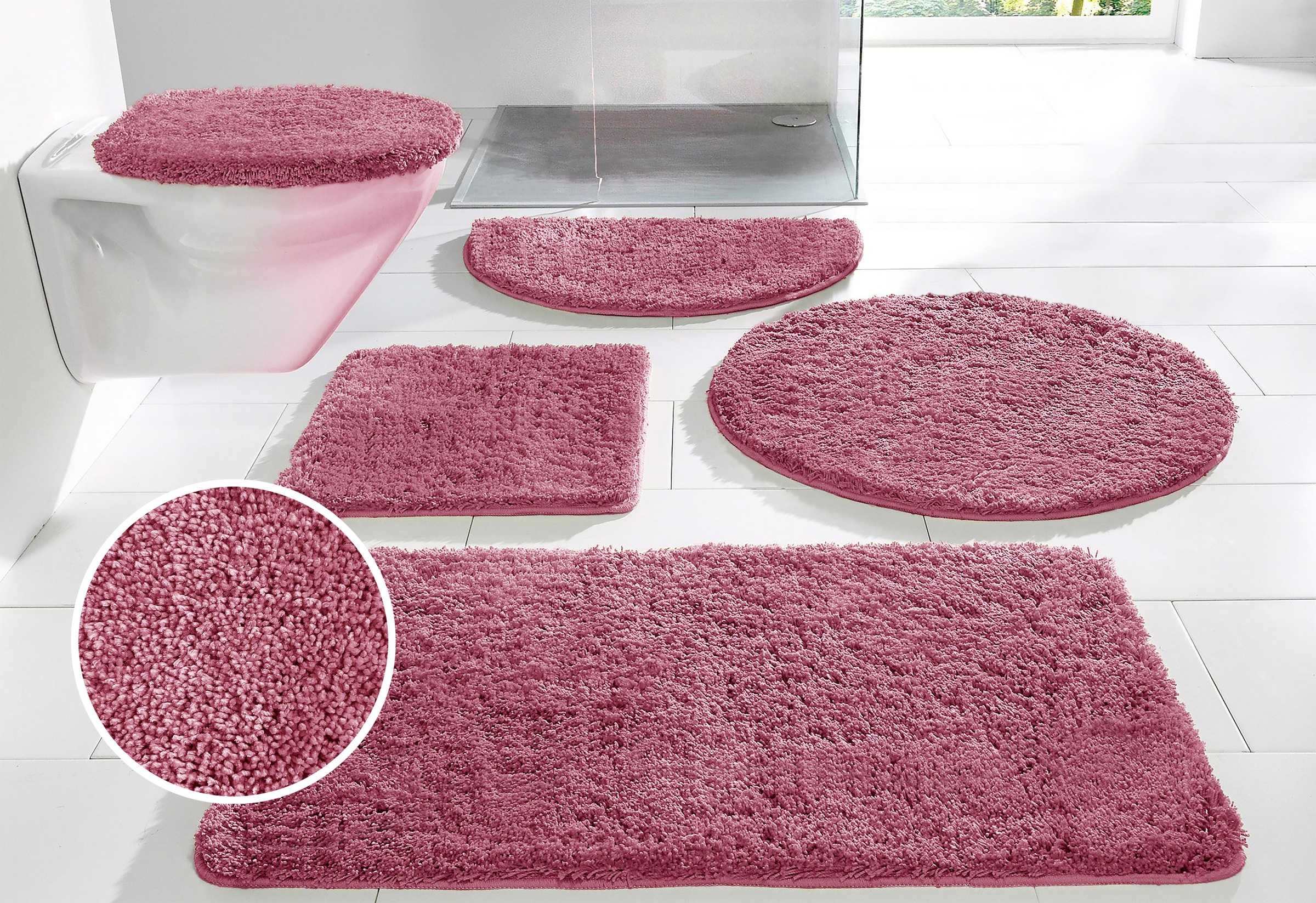 my home Badematte »Inga, Badezimmer Teppich, Badvorleger« Höhe 20 mm rutsch günstig online kaufen