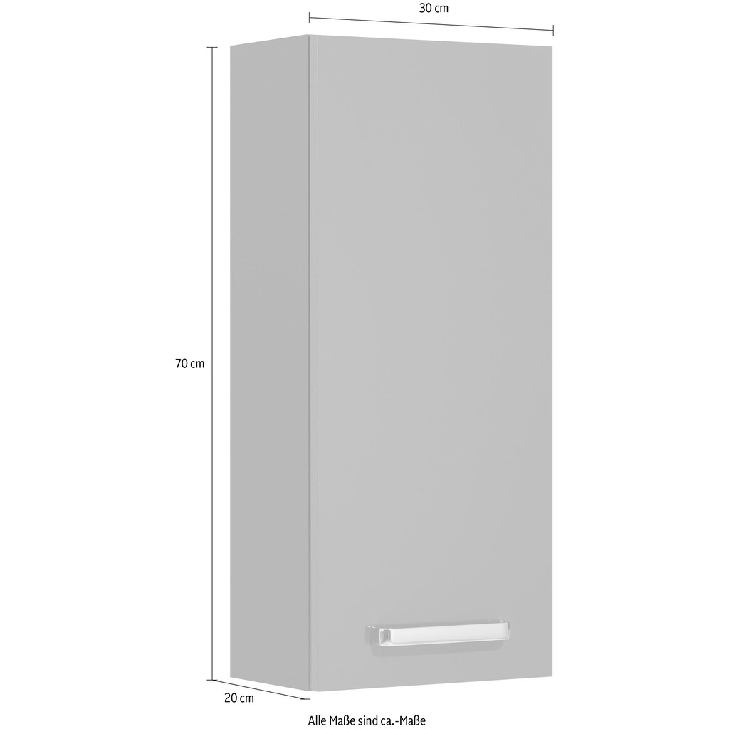 Saphir Hängeschrank »Quickset Wand-Badschrank 25 cm breit mit 1 Tür und 2 Einlegeböden«