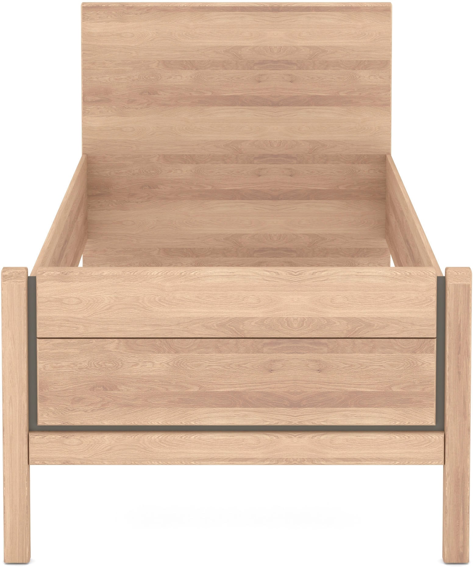 Musterring Holzbett »Sorrent, Bettgestell, Bettrahmen, teilmassiv Eiche«, (MADE IN GERMANY), Eiche teilmassiv, Liegehöhenverstellung, Stollenfußteil