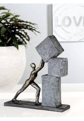 Dekofigur »Skulptur Stacking, bronzefarben/grau«