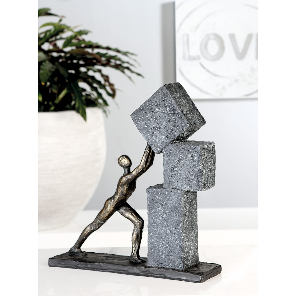 Casablanca by Gilde Dekofigur »Skulptur Stacking, bronzefarben/grau«