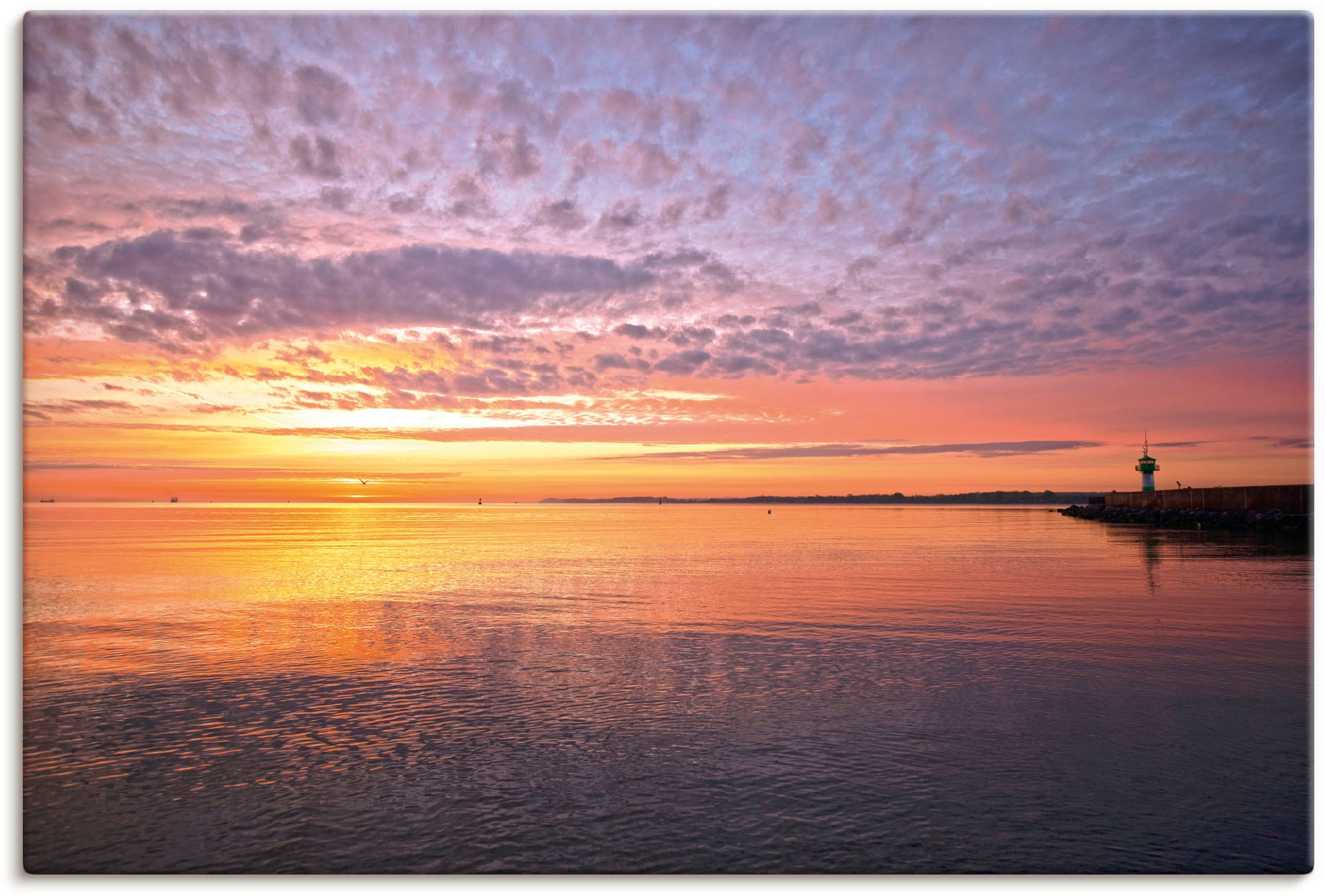 Artland Wandbild »Sonnenaufgang am Ostseestrand«, Bilder vom Sonnenuntergan günstig online kaufen