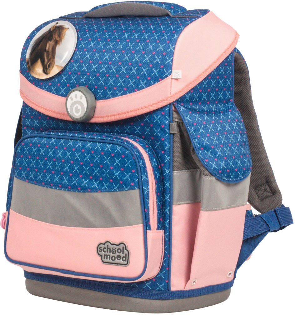 SCHOOL-MOOD® Schulranzen »Timeless, Mila (Pferd)«, retroreflektierende Flächen, aus recyceltem Material