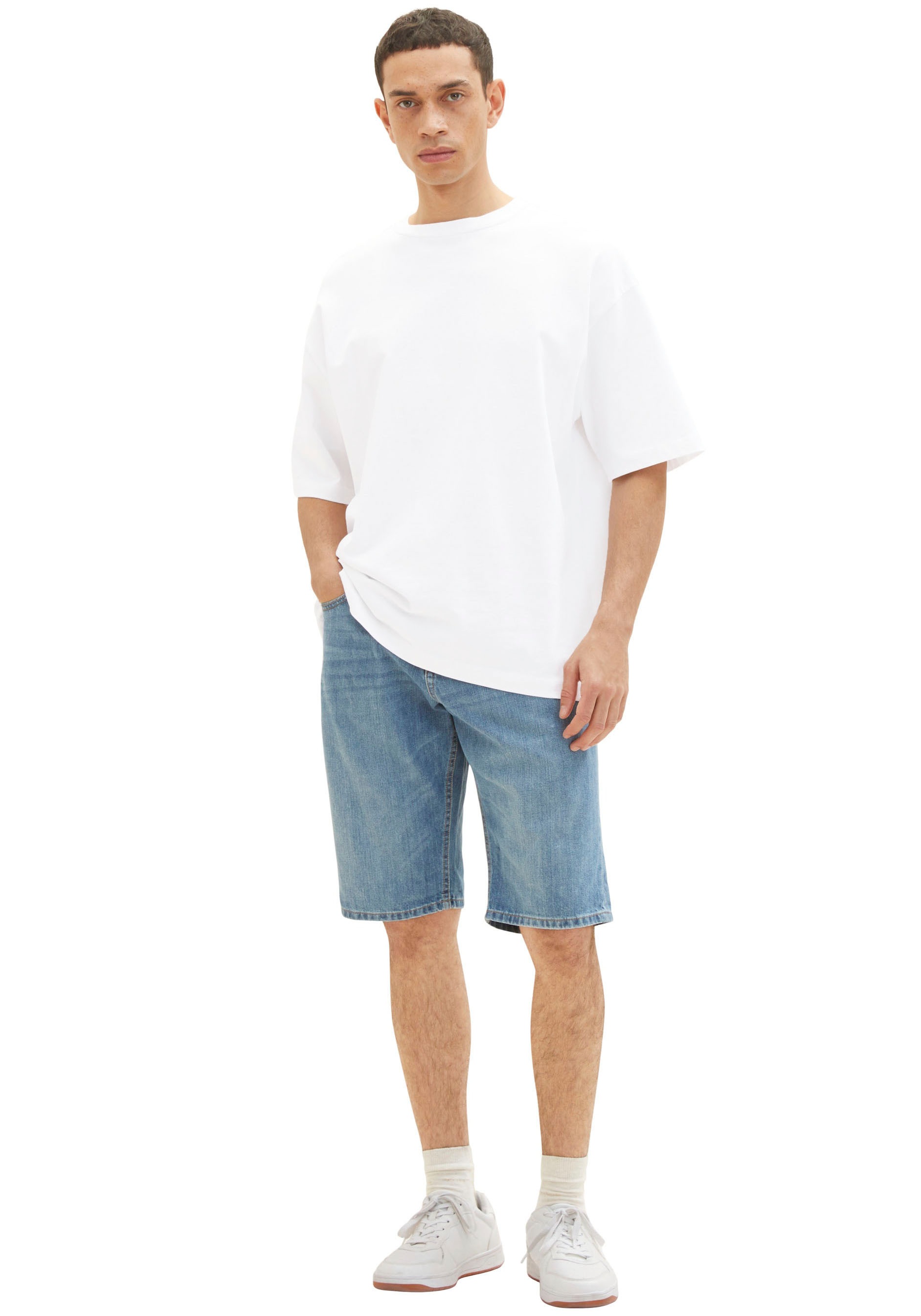 7. Bild von TOM TAILOR Jeansshorts »Josh«, in 5-Pocket Form