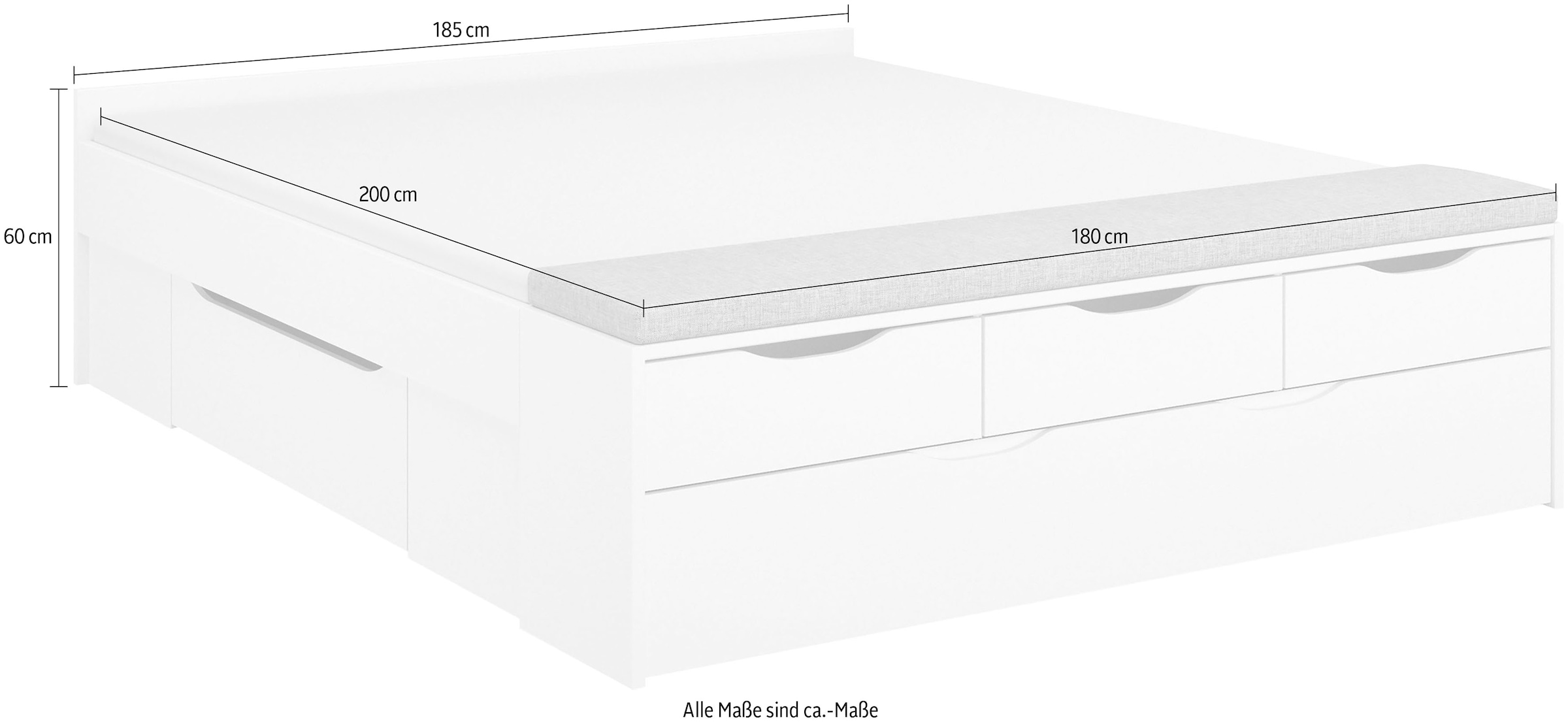 rauch Bett »Scala XL«, inkl. Bettbank mit Polster, XL-Schubkasten und weiteren Schubkästen