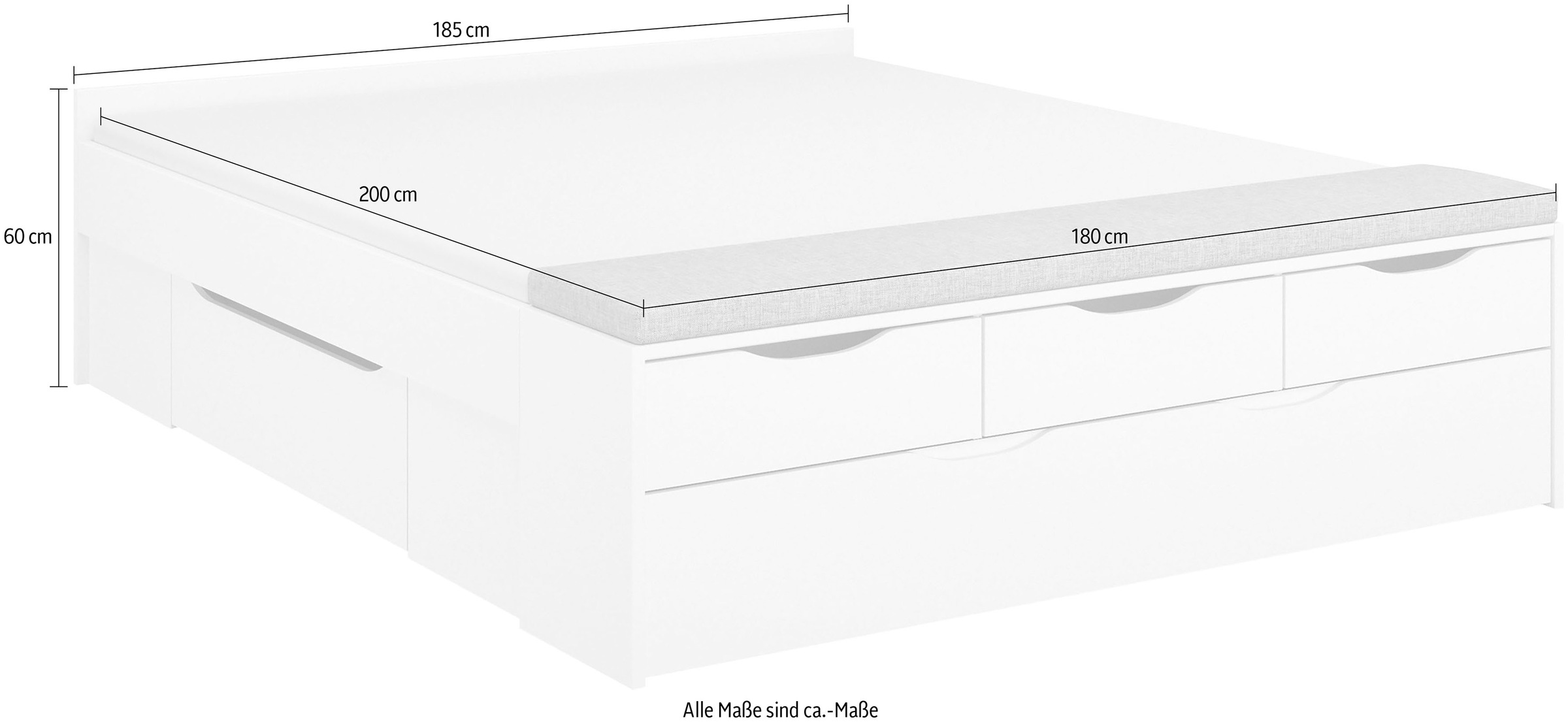 rauch Bett »Scala XL«, inkl. Bettbank mit Polster, XL-Schubkasten und weiteren Schubkästen