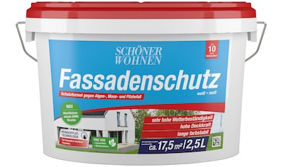 SCHÖNER WOHNEN-Kollektion Fassadenfarbe »Fassadenschutz 2,5L«, 2,5 Liter, weiß, hoch... kaufen