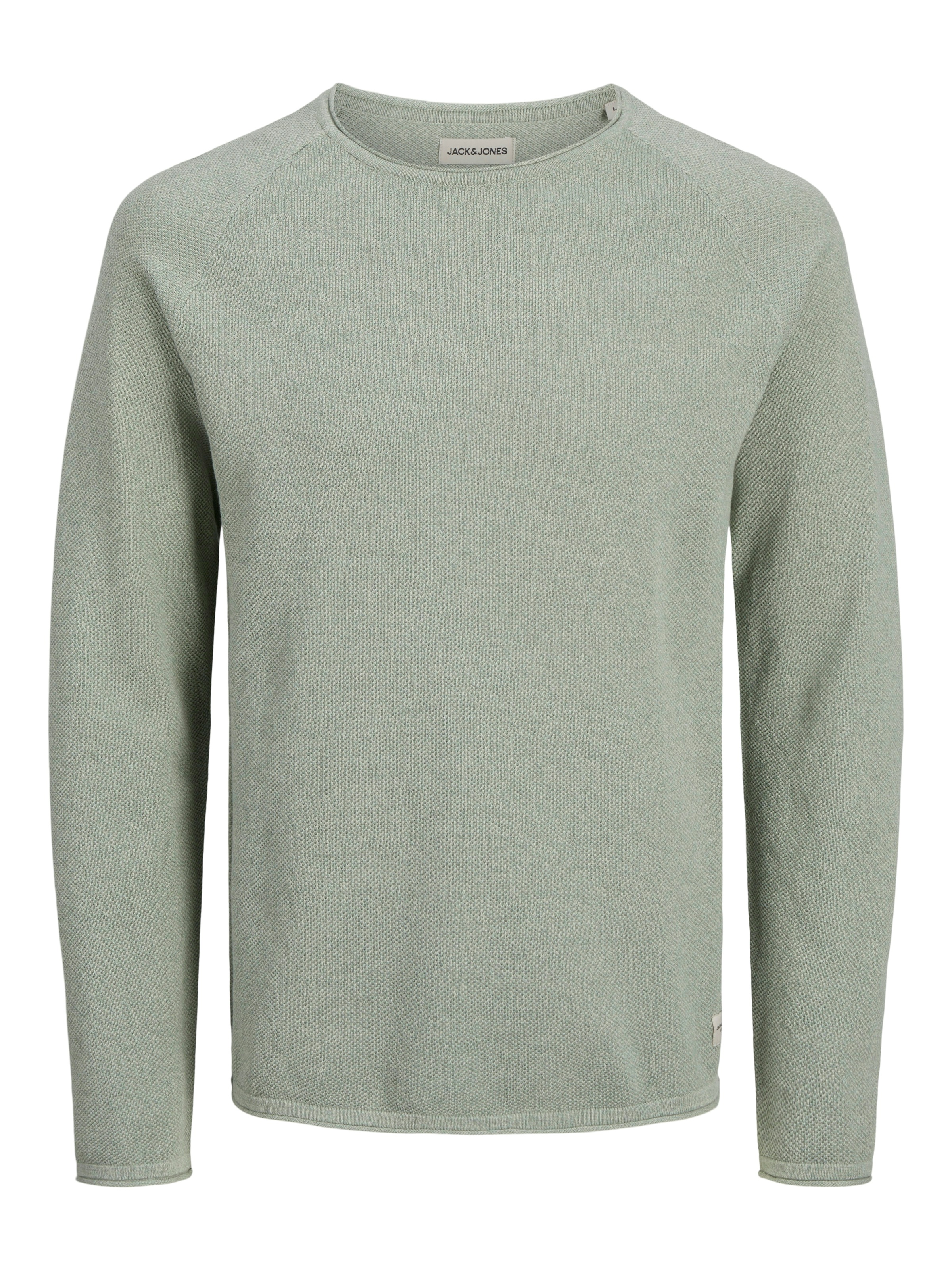 Jack & Jones Rundhalspullover »JJEHILL KNIT CREW NECK NOOS« mit Strukturstrick